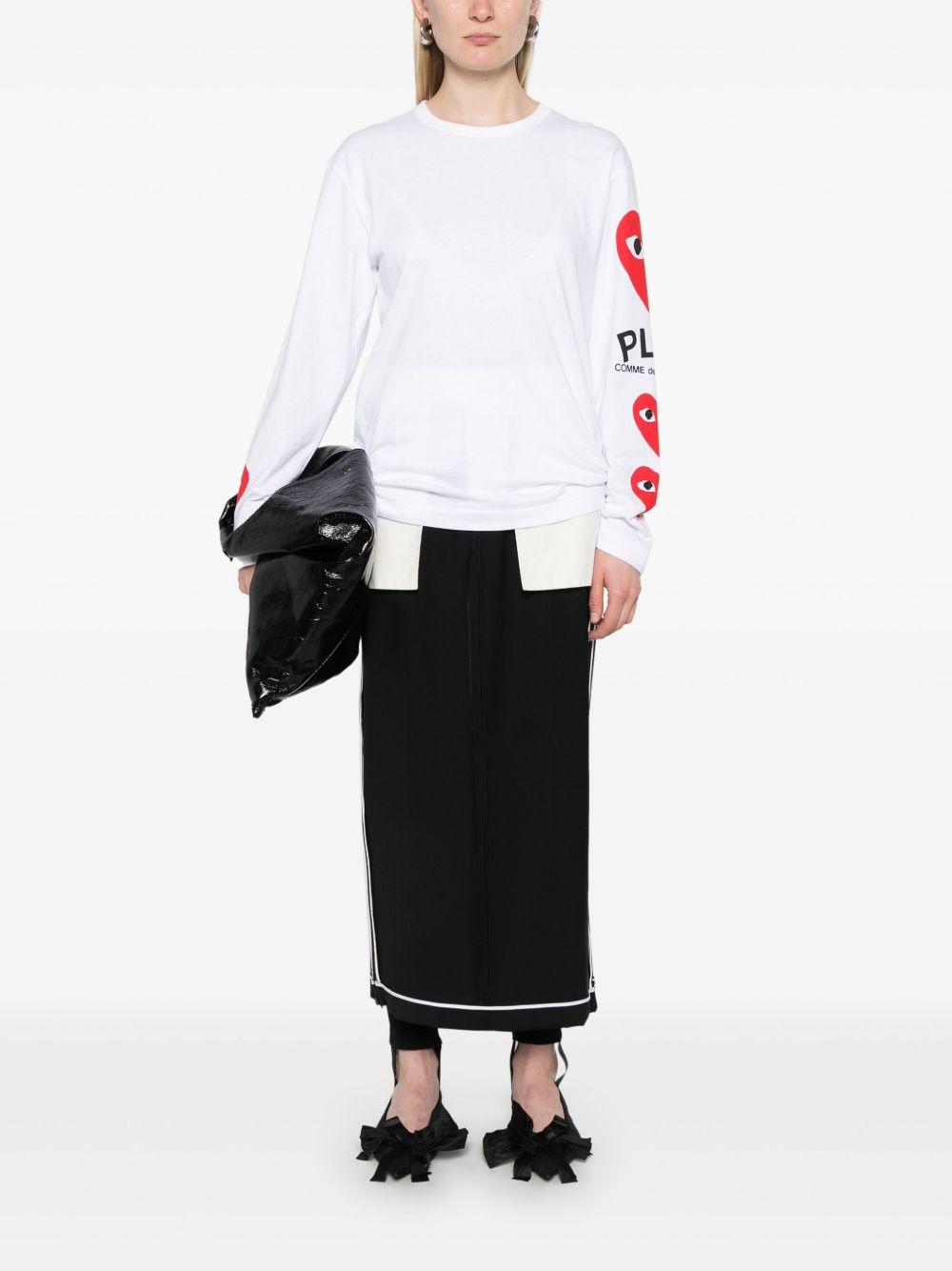 heart-print T-shirt Product Image