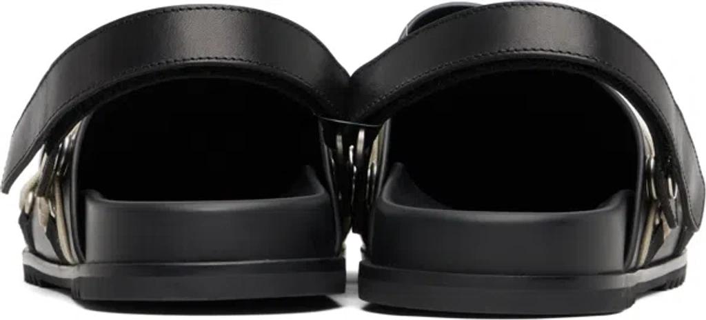 RICK OWENS Leather Loafers With Crisscross Detail In Black Product Image