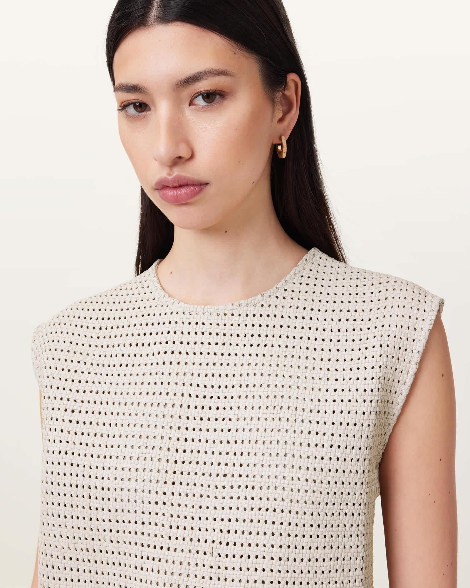 Nessa Woven Leather Mini Dress Product Image