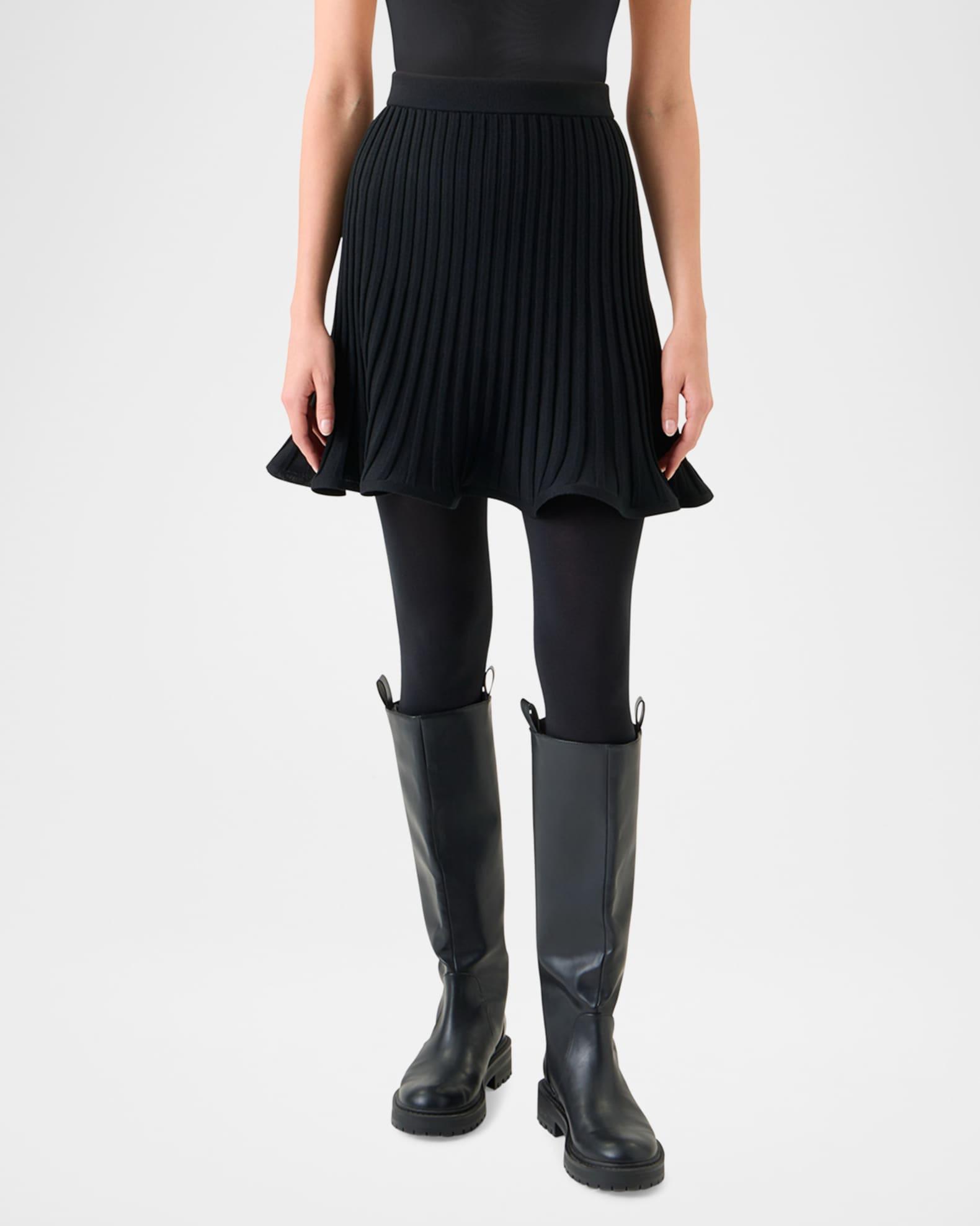 Reversed Rib Knit Mini Skirt Product Image