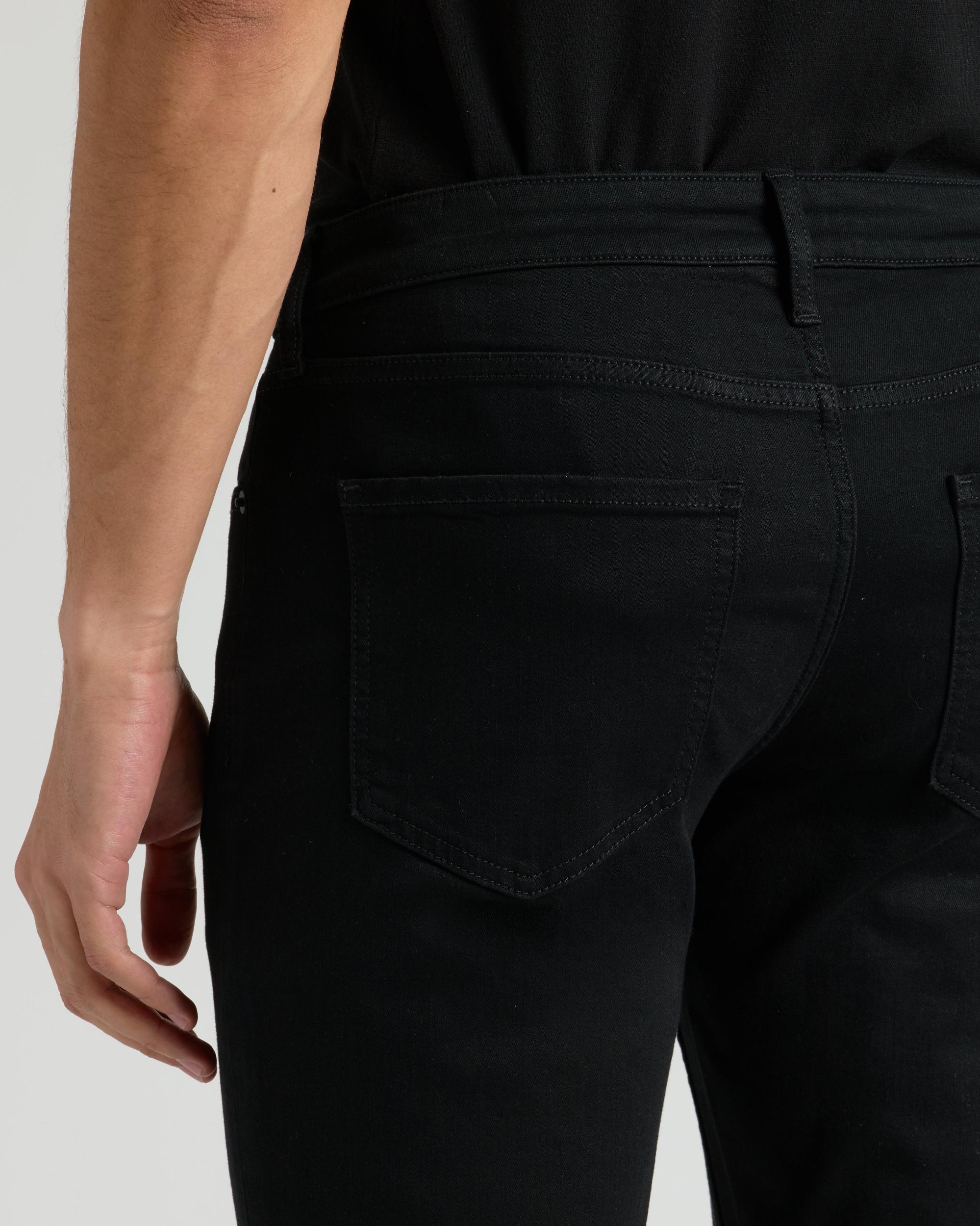 Black Wash Straight Comfort Stretch Jeans Product Image