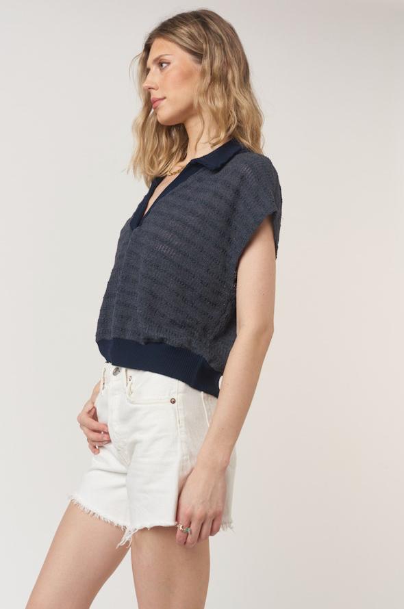 Saal Textured Striped Top Product Image