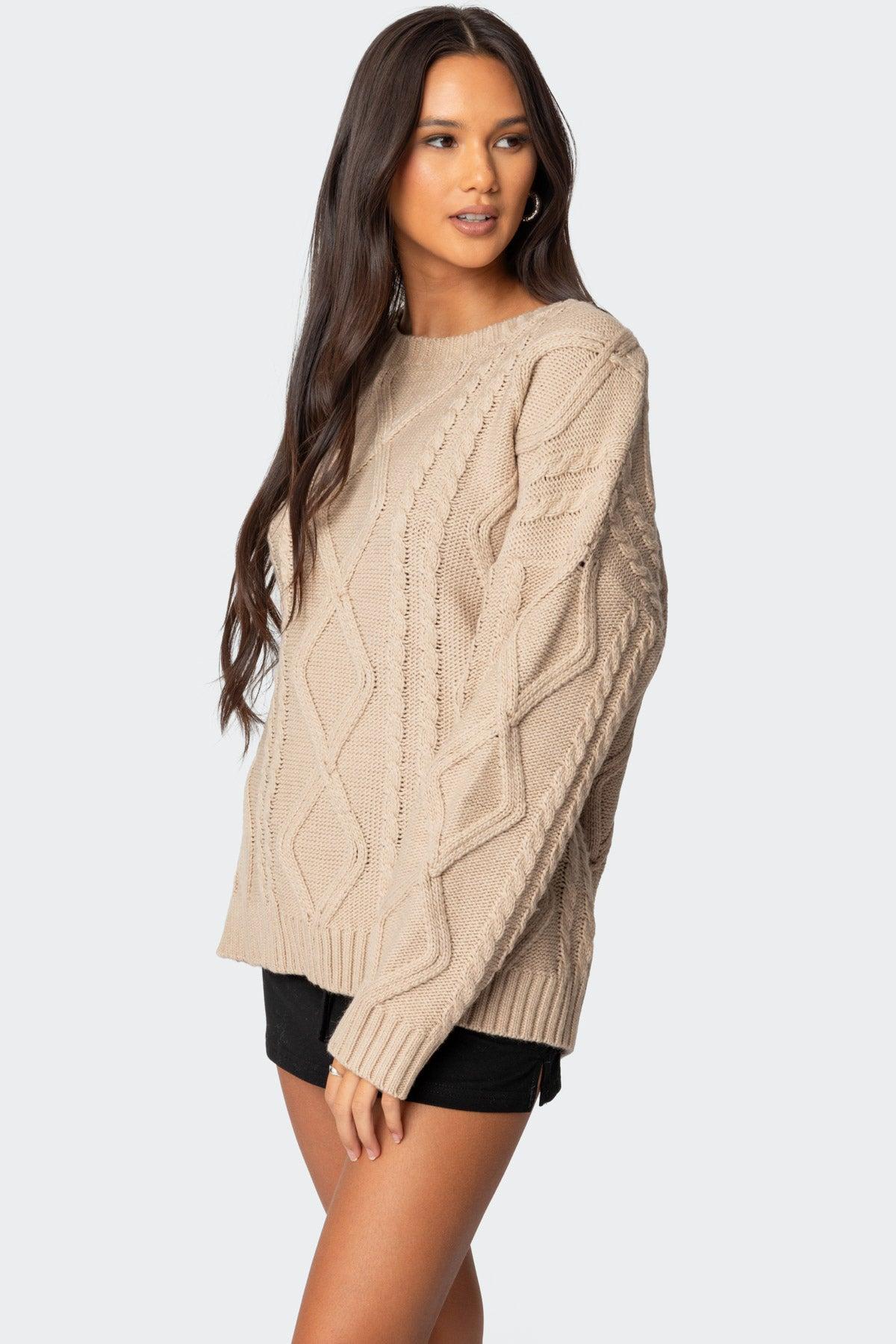 Kennedy Oversized Cable Knit Sweater Product Image