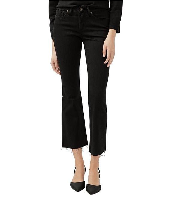 Silver Jeans Co. Suki Mid Rise Frayed Hem Kick Flare Jeans Product Image