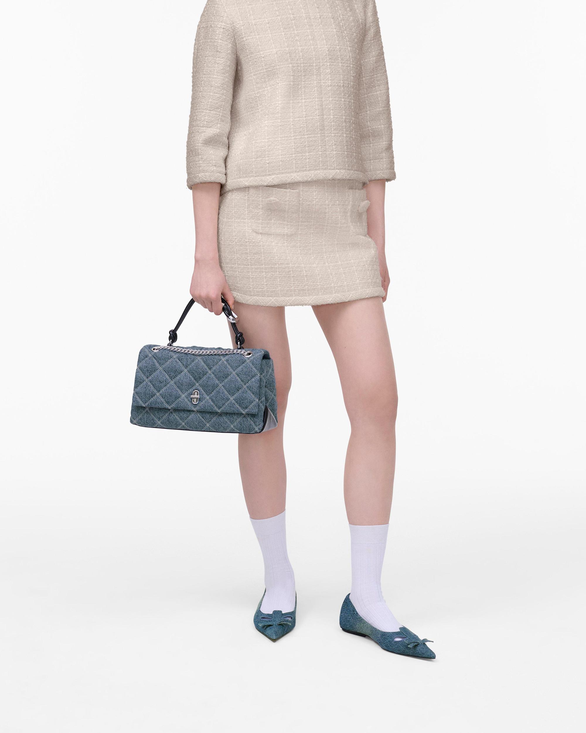 The Quilted Denim Dual Convertible Shoulder Bag Product Image