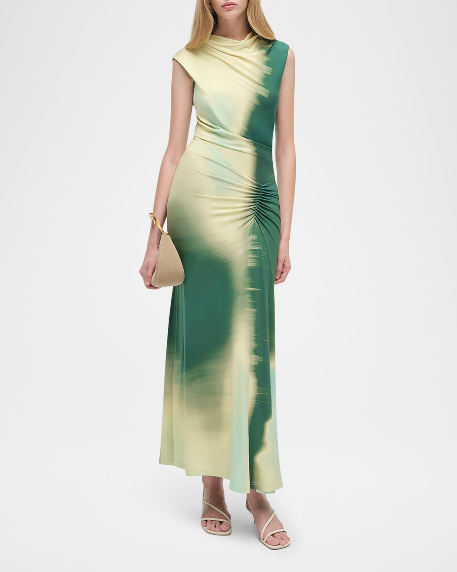 Acacia Sleeveless Ruched Midi Dress Product Image