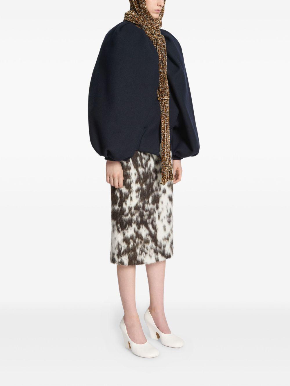 cowhide-print midi skirt Product Image