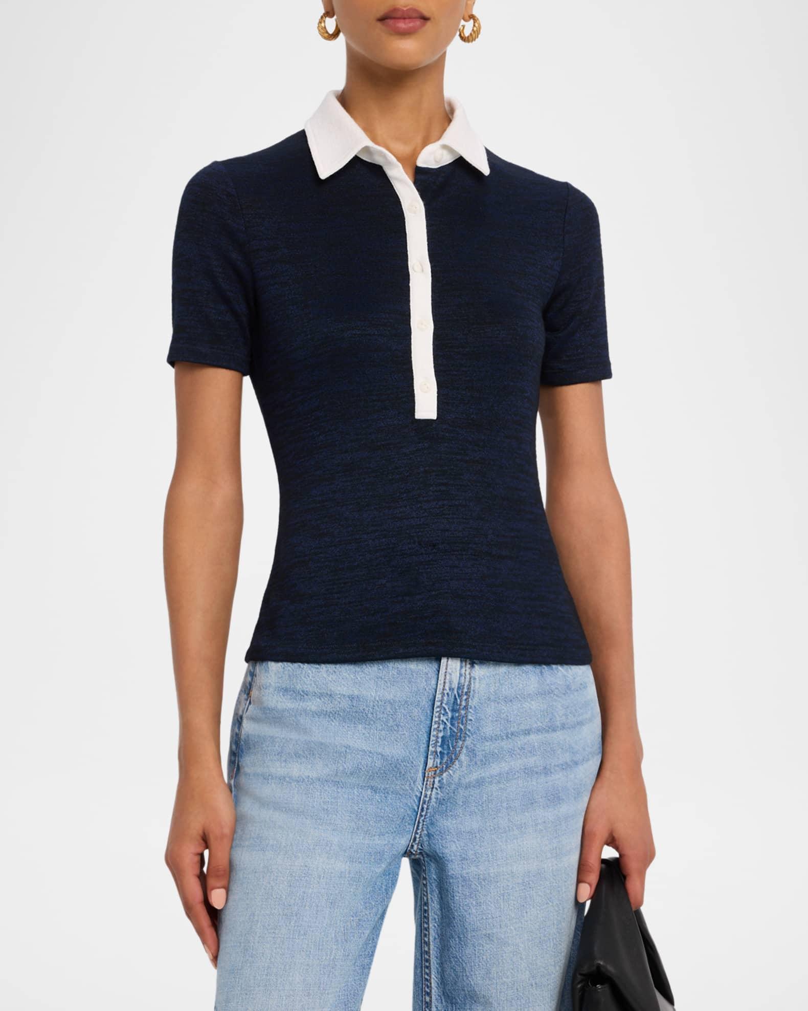 The Knit Button Polo Top Product Image