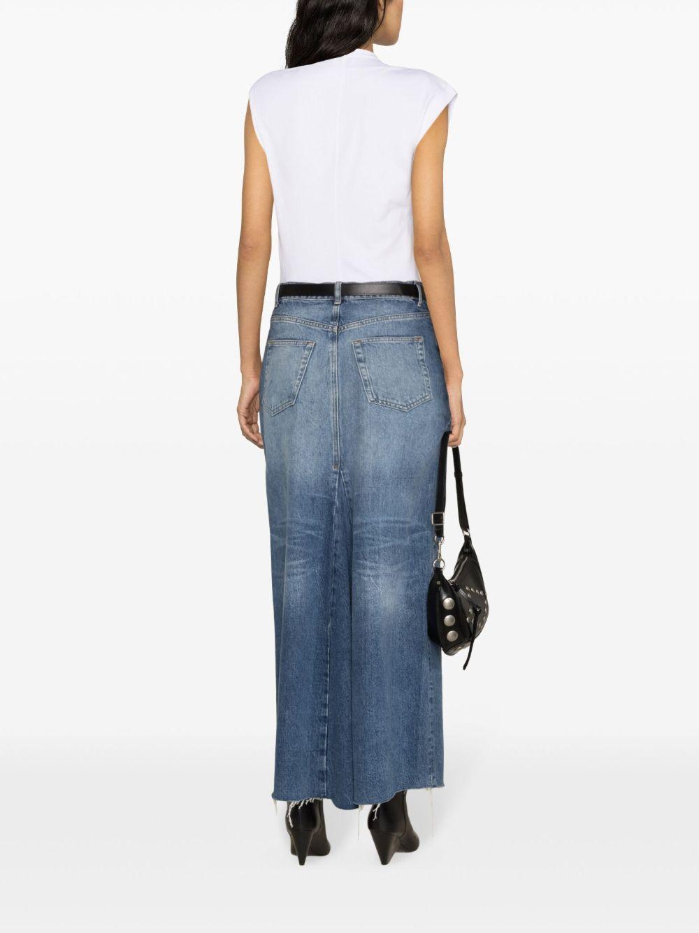 ISABEL MARANT Cap Sleeves Knot-detail Cotton Top In White Product Image