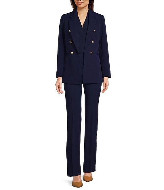 Anne Klein Stretch Flat Front Flare Leg Pants Product Image