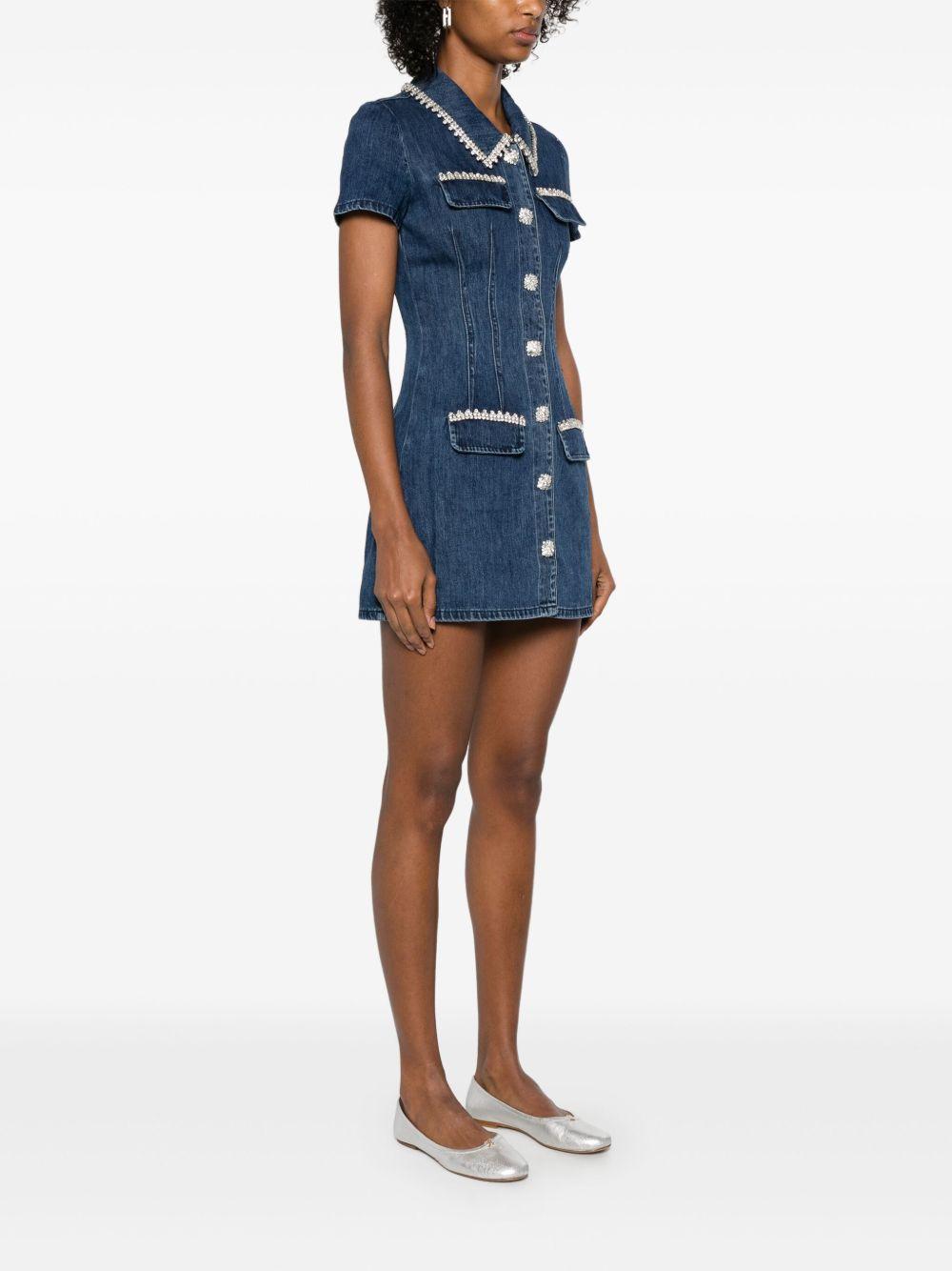 collared denim mini dress Product Image