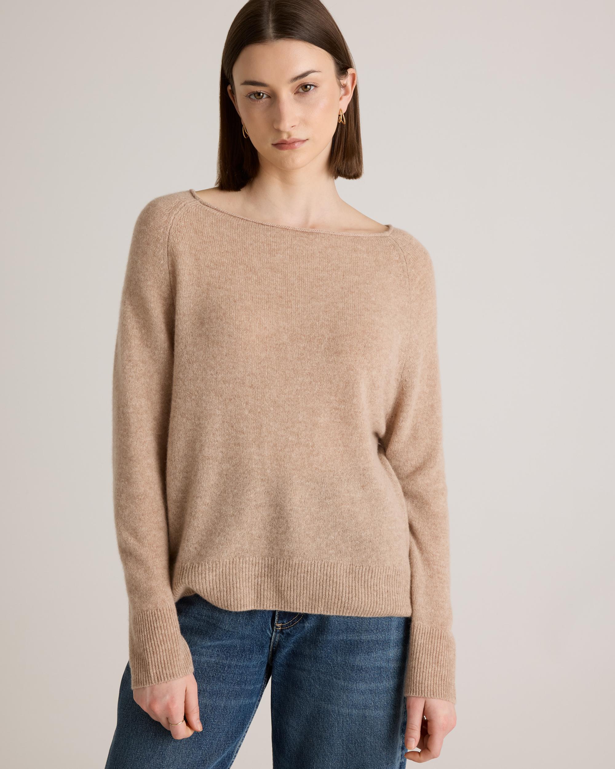 Quince | Women's Mongolian Cashmere Boatneck Sweater Product Image