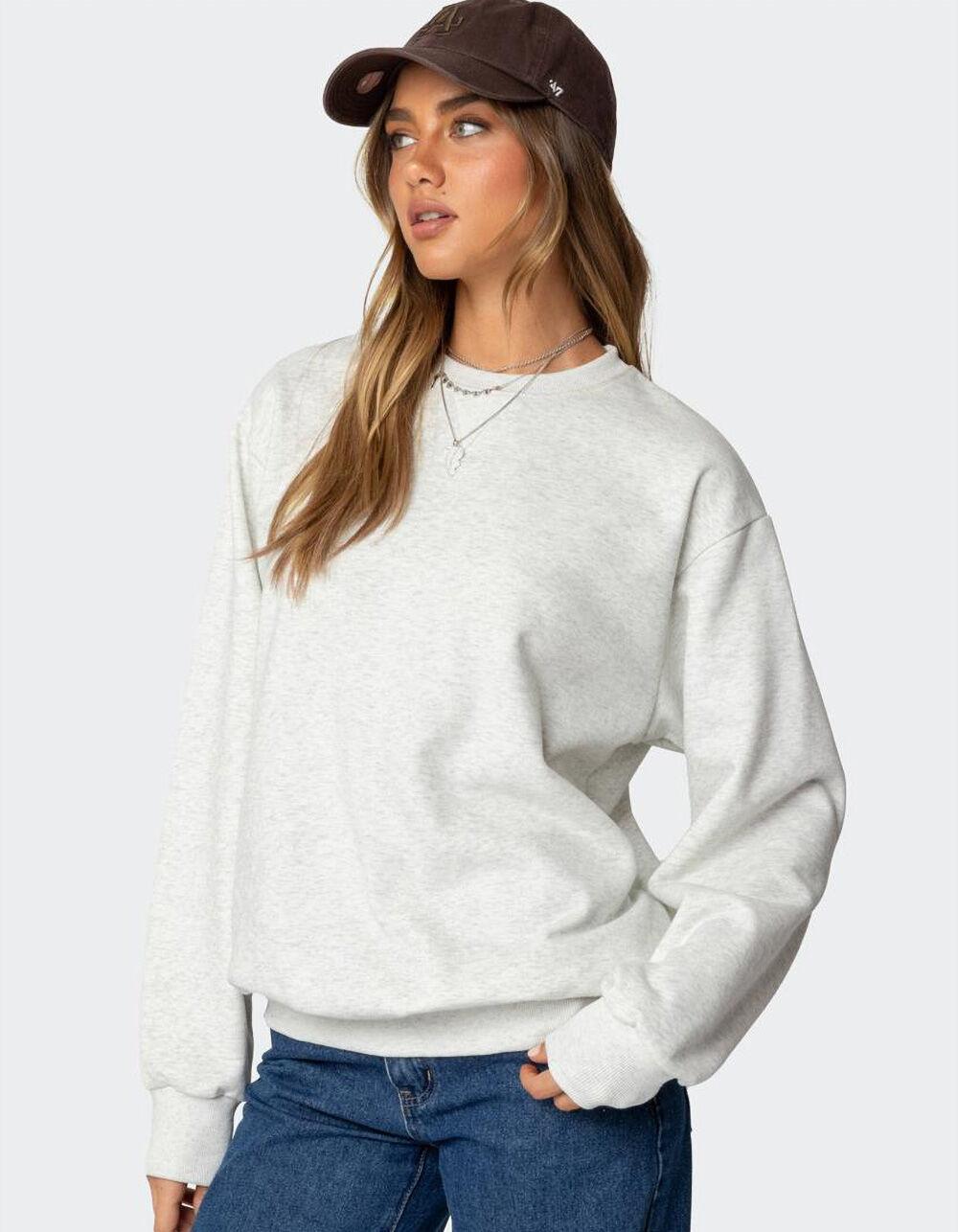 EDIKTED Laurey Oversized Sweatshirt - GRAY Product Image