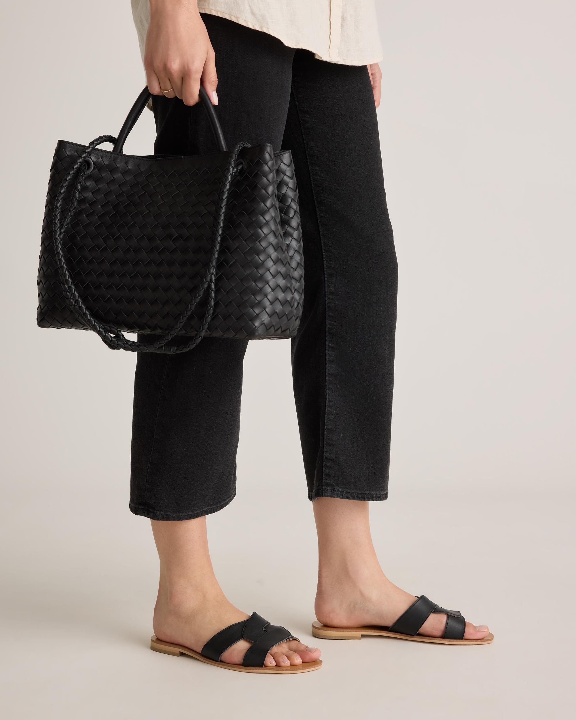 Quince | Women's Italian Leather Cutout Slide Sandal Product Image