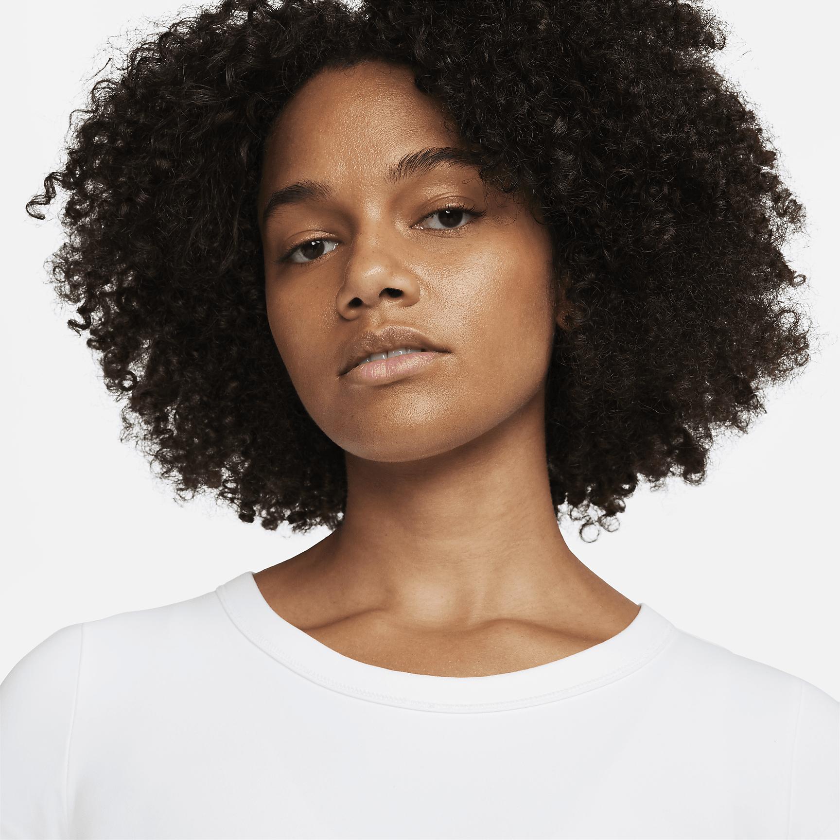 Nike Womens One Fitted Dri-FIT Short-Sleeve Cropped Top | FN2804-100 Product Image