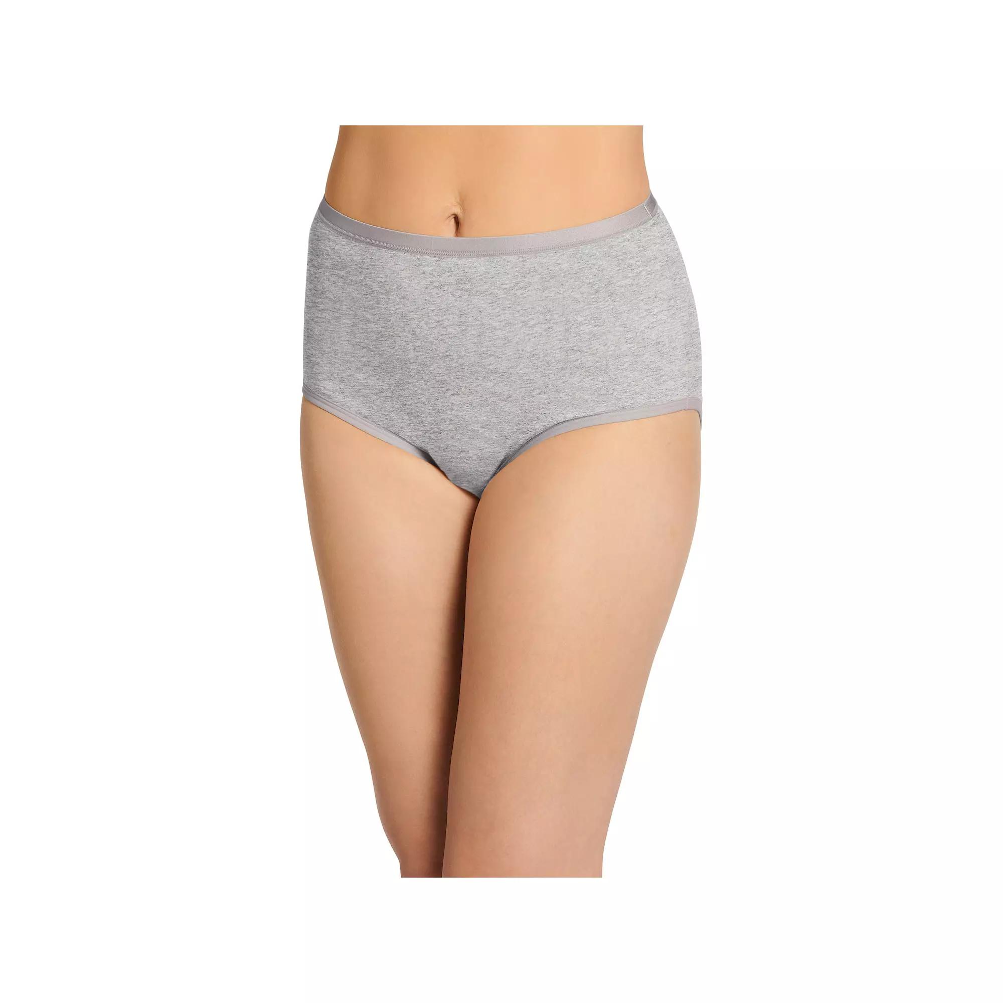 Women's Jockey® Worry Free Moderate Absorbency Brief Panty 2580, Size: Large, Gray Grey Product Image