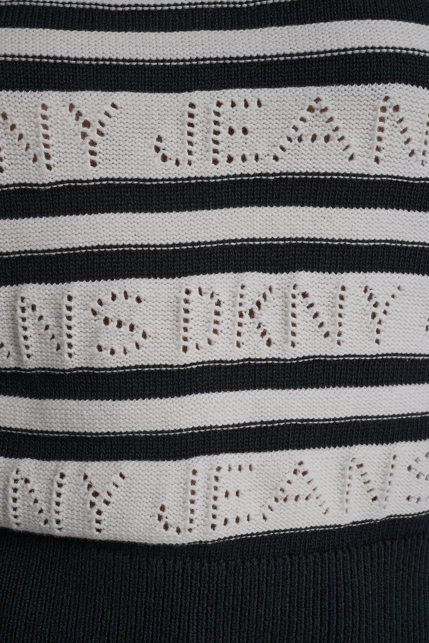 LOGO POINTELLE STRIPED SWEATER Product Image