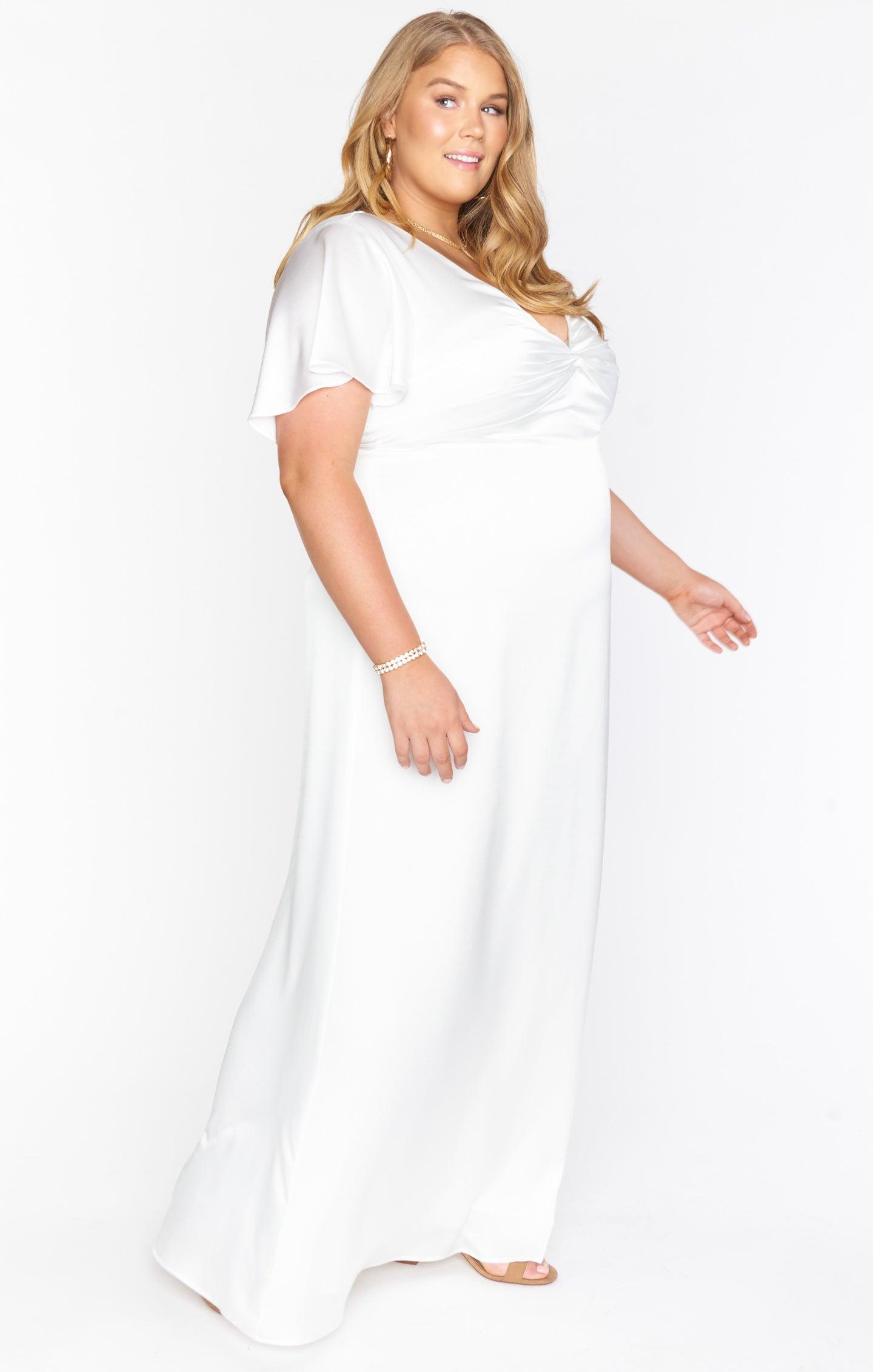 Rome Twist Gown ~ Ivory Luxe Satin Product Image