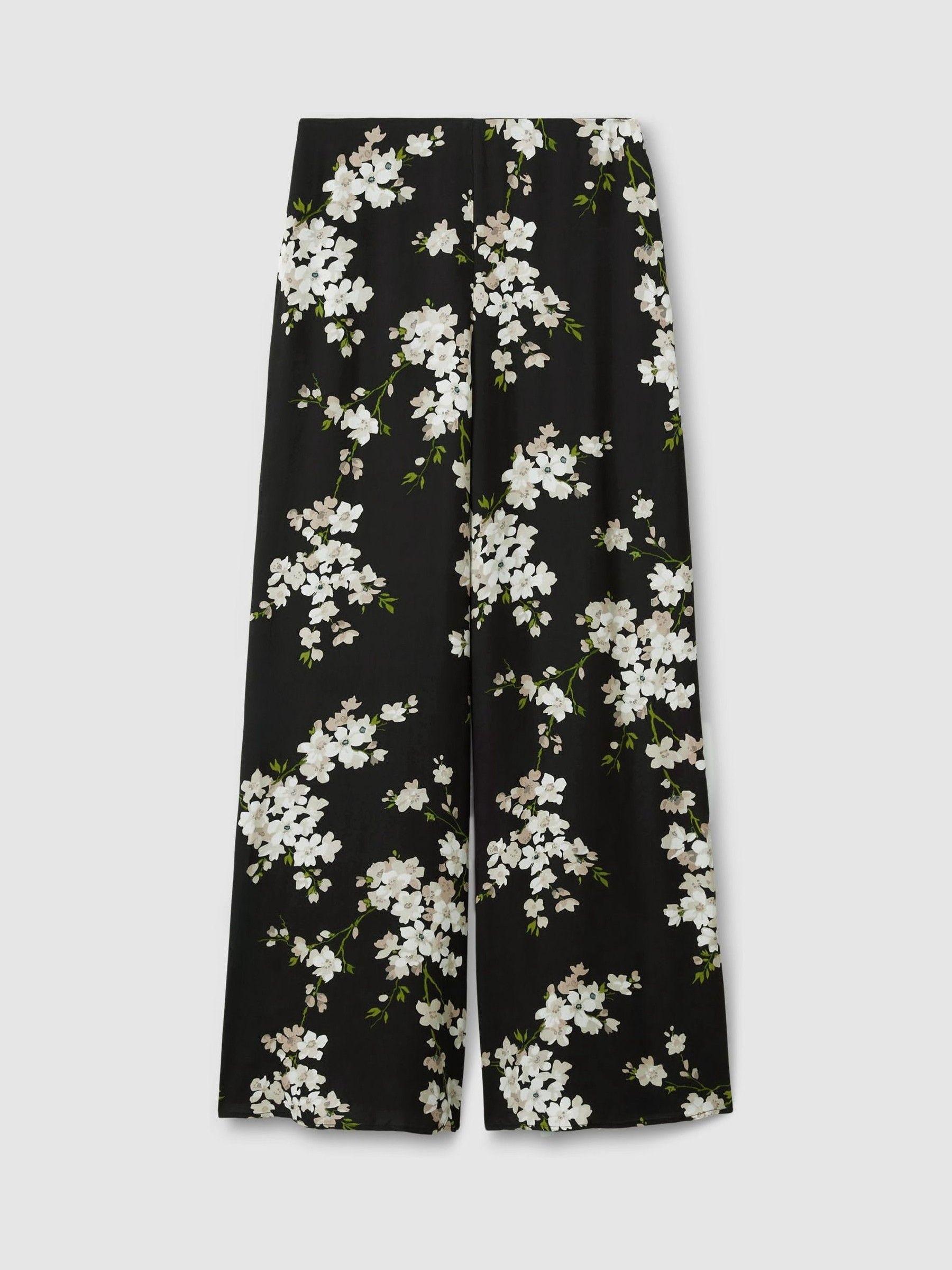 Florere High Rise Wide Leg Trousers in Black Product Image