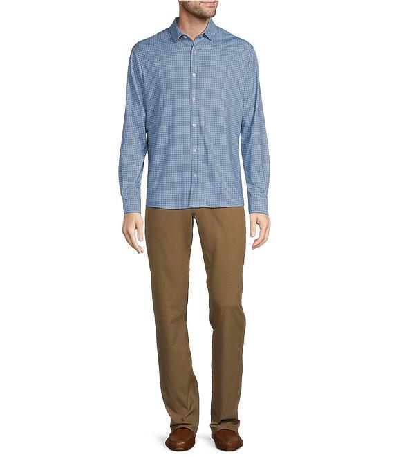 Hart Schaffner Marx Diamond Print Long Sleeve Luxury Performance Sportshirt Product Image