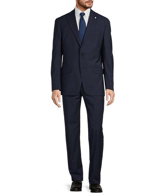 Hart Schaffner Marx Chicago Classic Fit Flat Front Plaid Pattern 2-Piece Suit Product Image