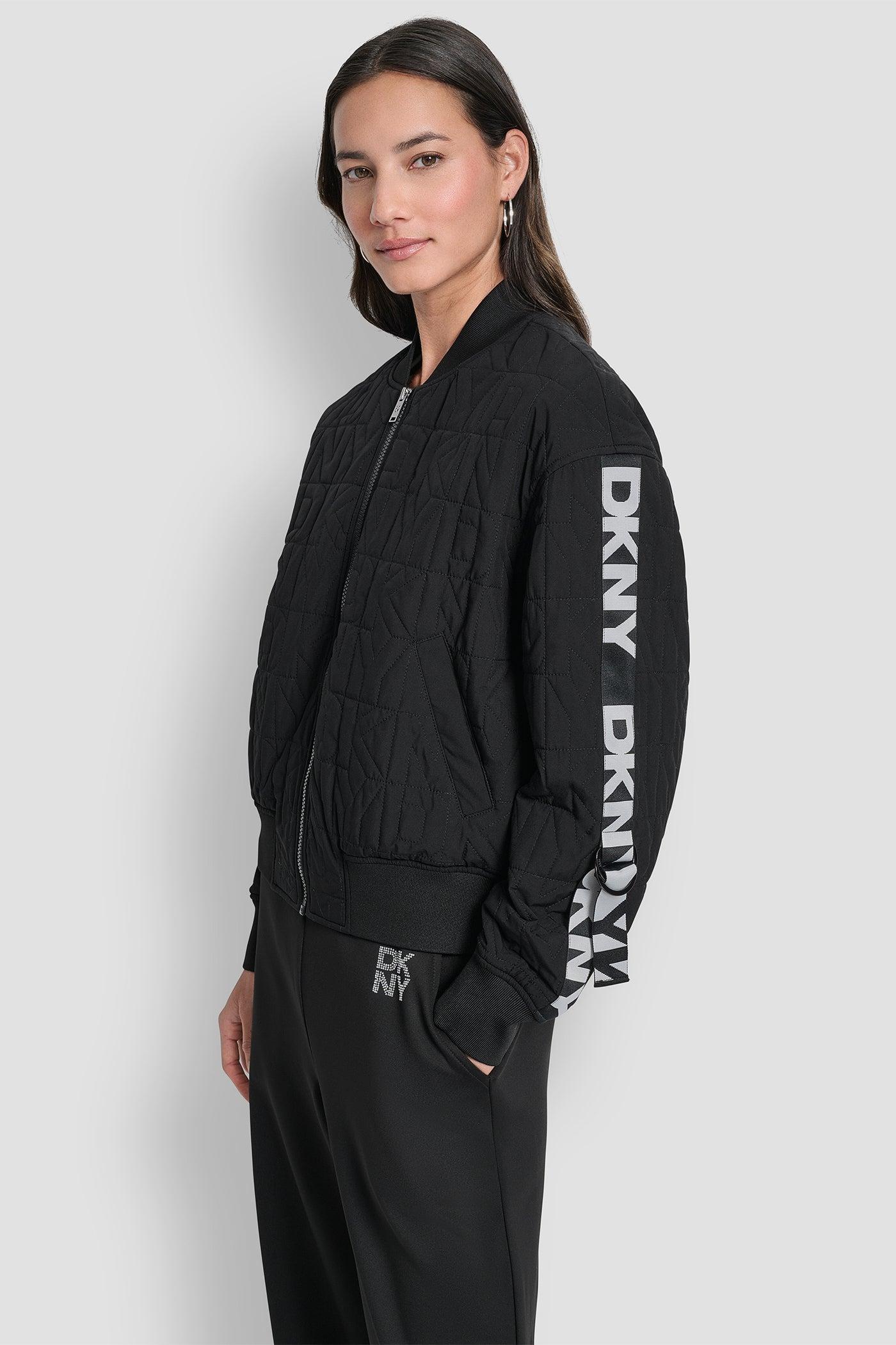 QUILTED STACK LOGO BOMBER JACKET Product Image