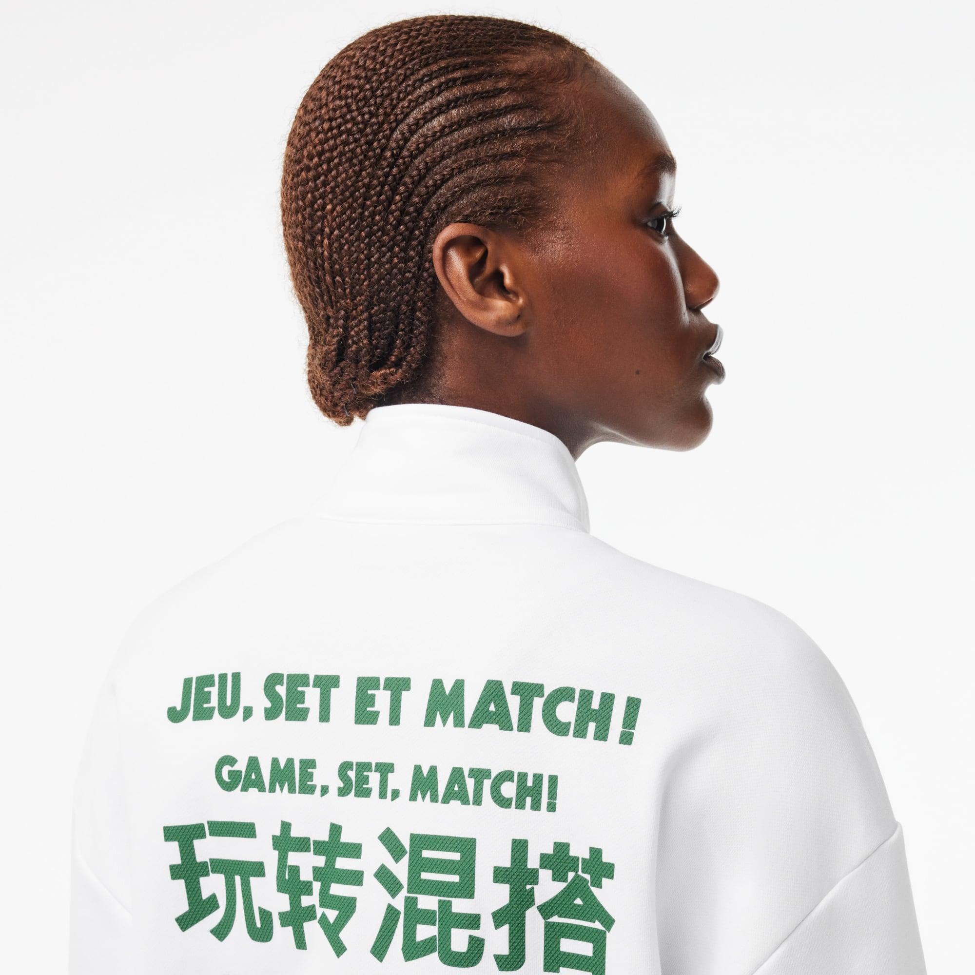 Women's Relaxed Fit Zip-Up Print Sweatshirt Product Image