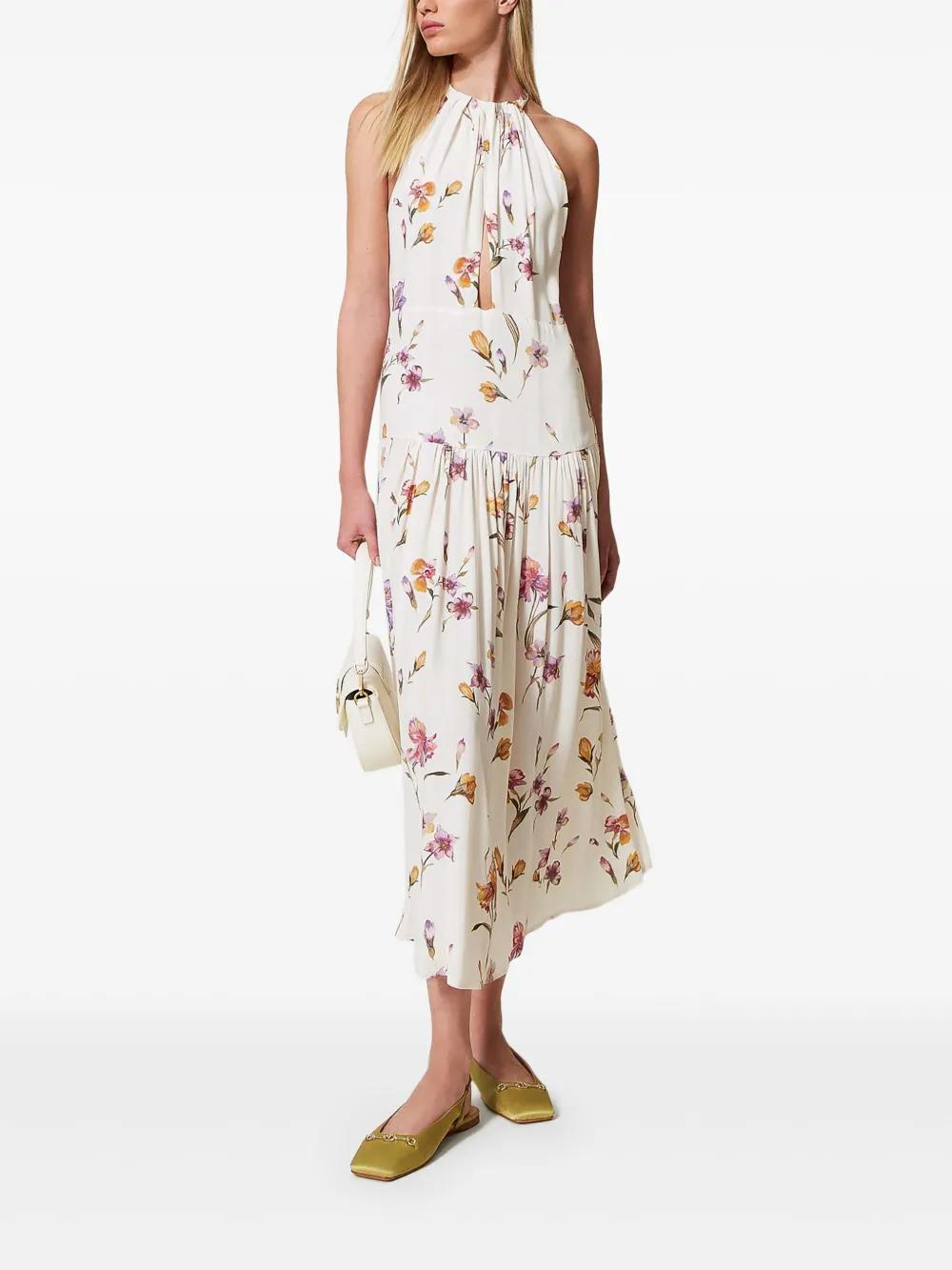 floral-print crepe dress Product Image
