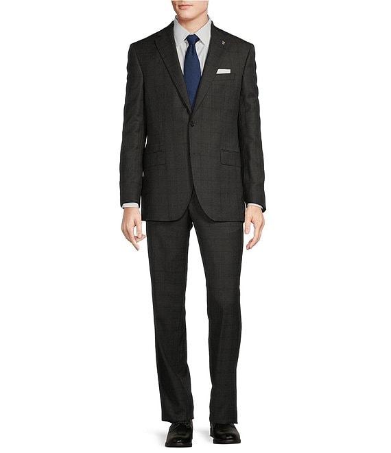 Cremieux Modern Fit Flat Front Windowpane 2-Piece Suit Product Image