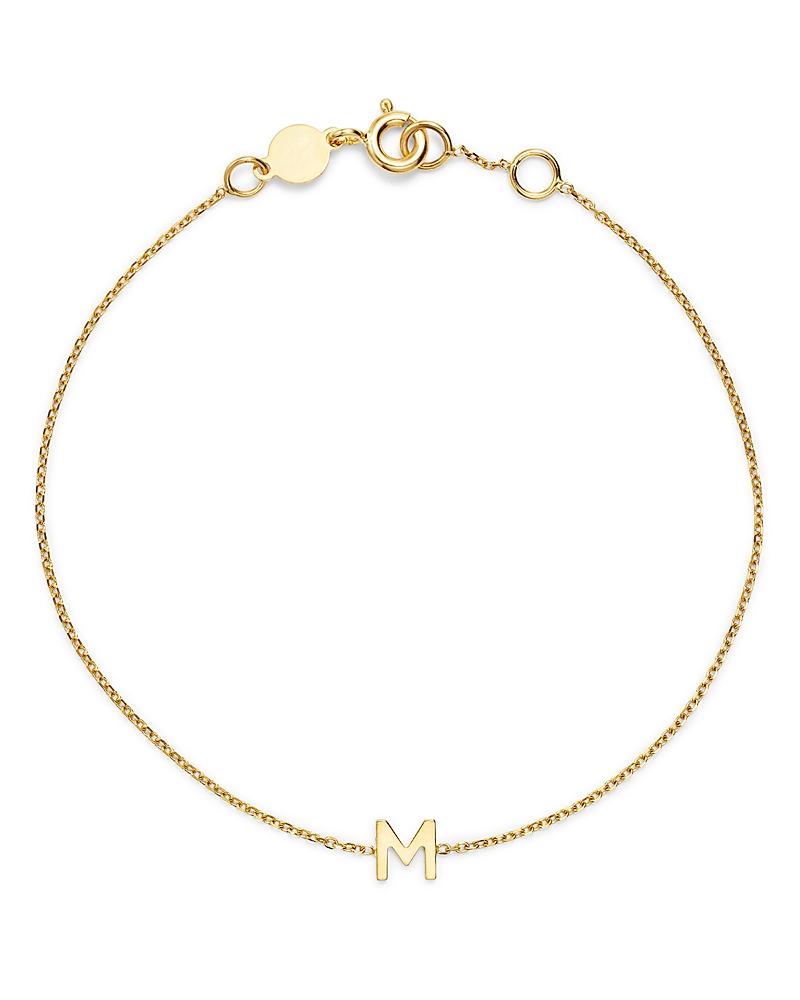 Womens 14K Yellow Gold Initial Charm Bracelet Product Image