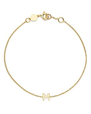 Womens 14K Yellow Gold Initial Charm Bracelet Product Image