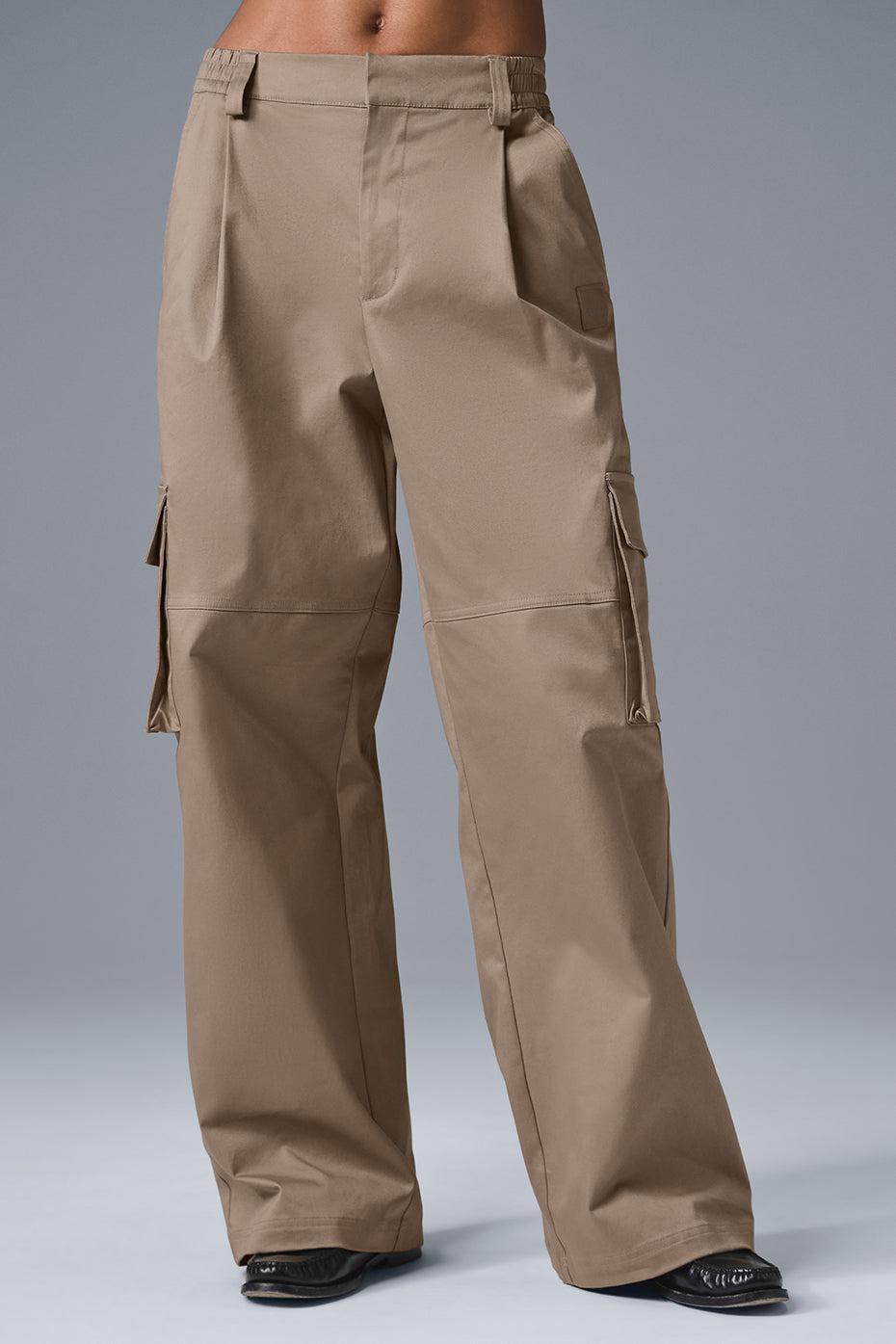 High-Waist Night Out Cargo Trouser - Gravel Female Product Image