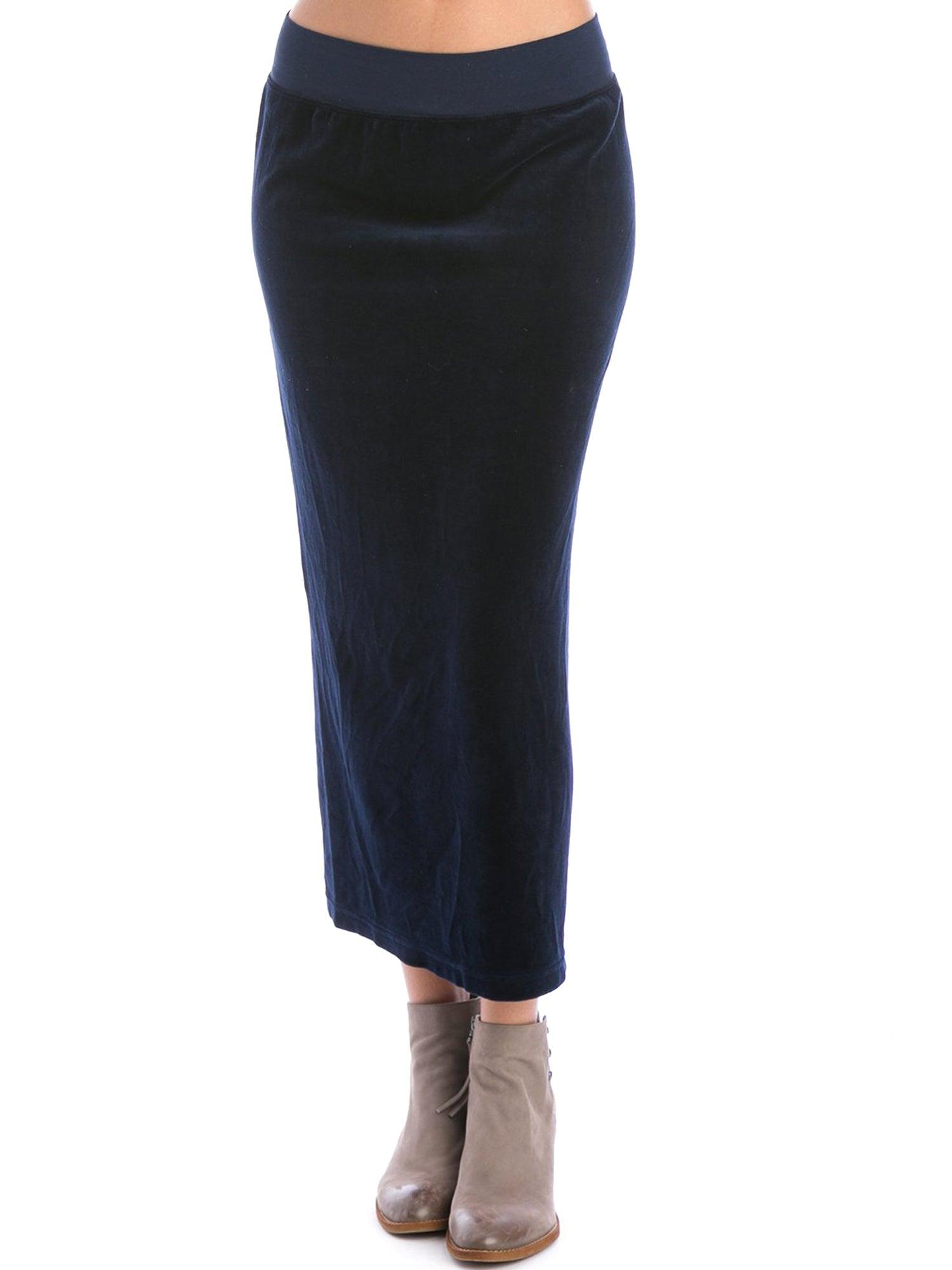 Hard Tail Velour Easy Fit Column Skirt (V-174) Product Image