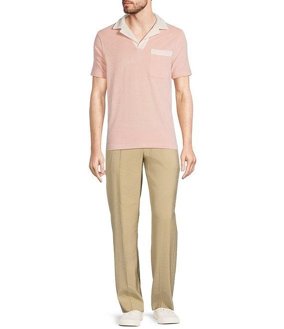 Murano Crocodile World Collection Slim Fit Terry Popover Johnny Collar Knit Polo Shirt Product Image