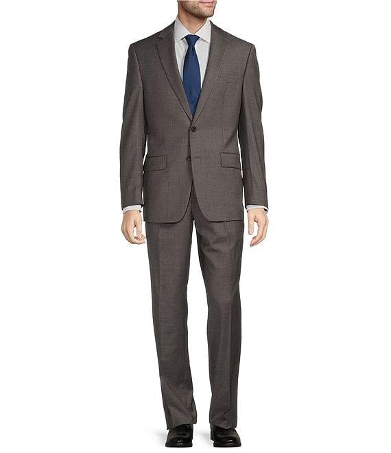 Hickey Freeman Classic Fit Double Pleated Solid 2-Piece Suit Product Image