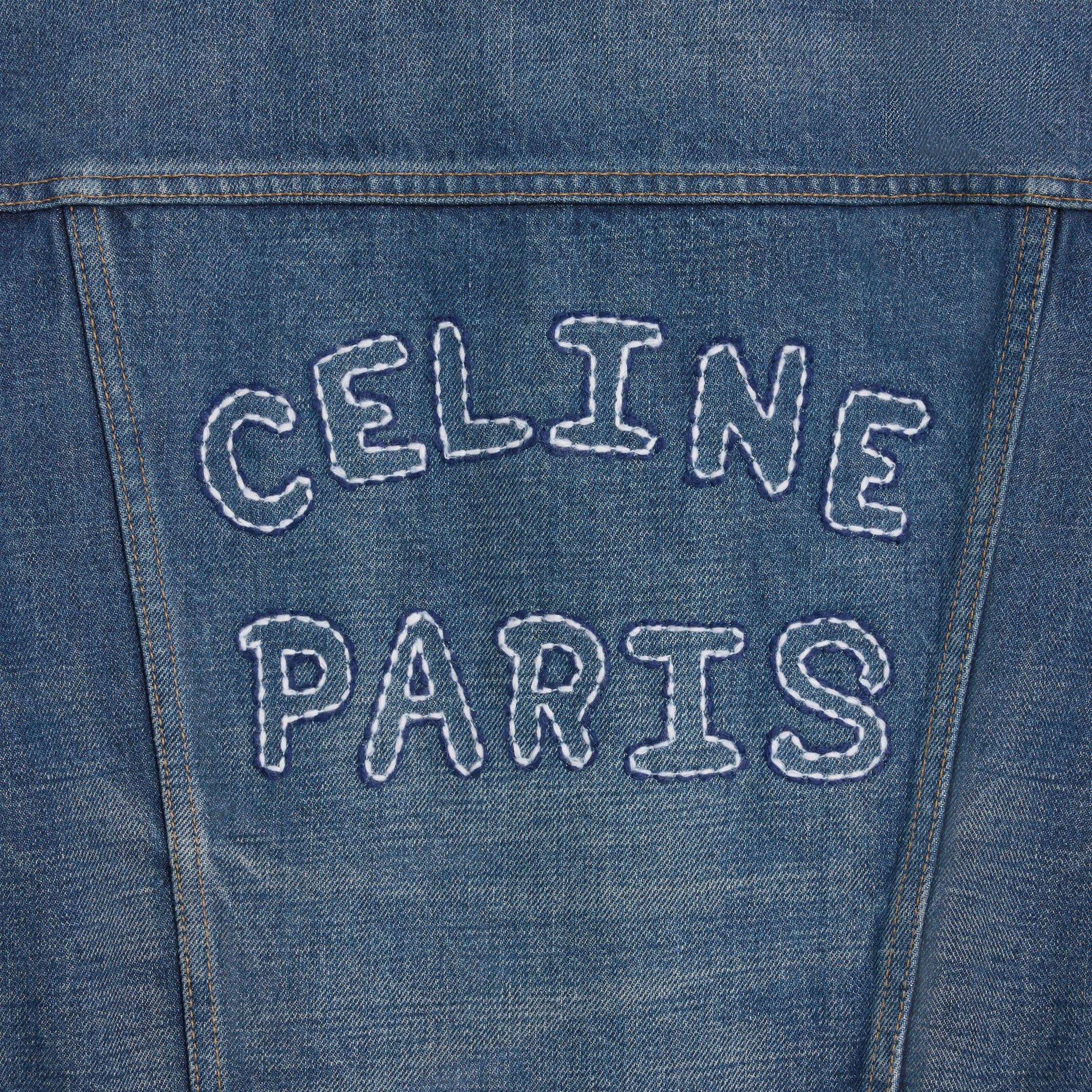 Trucker jacket in dark union wash denim Product Image