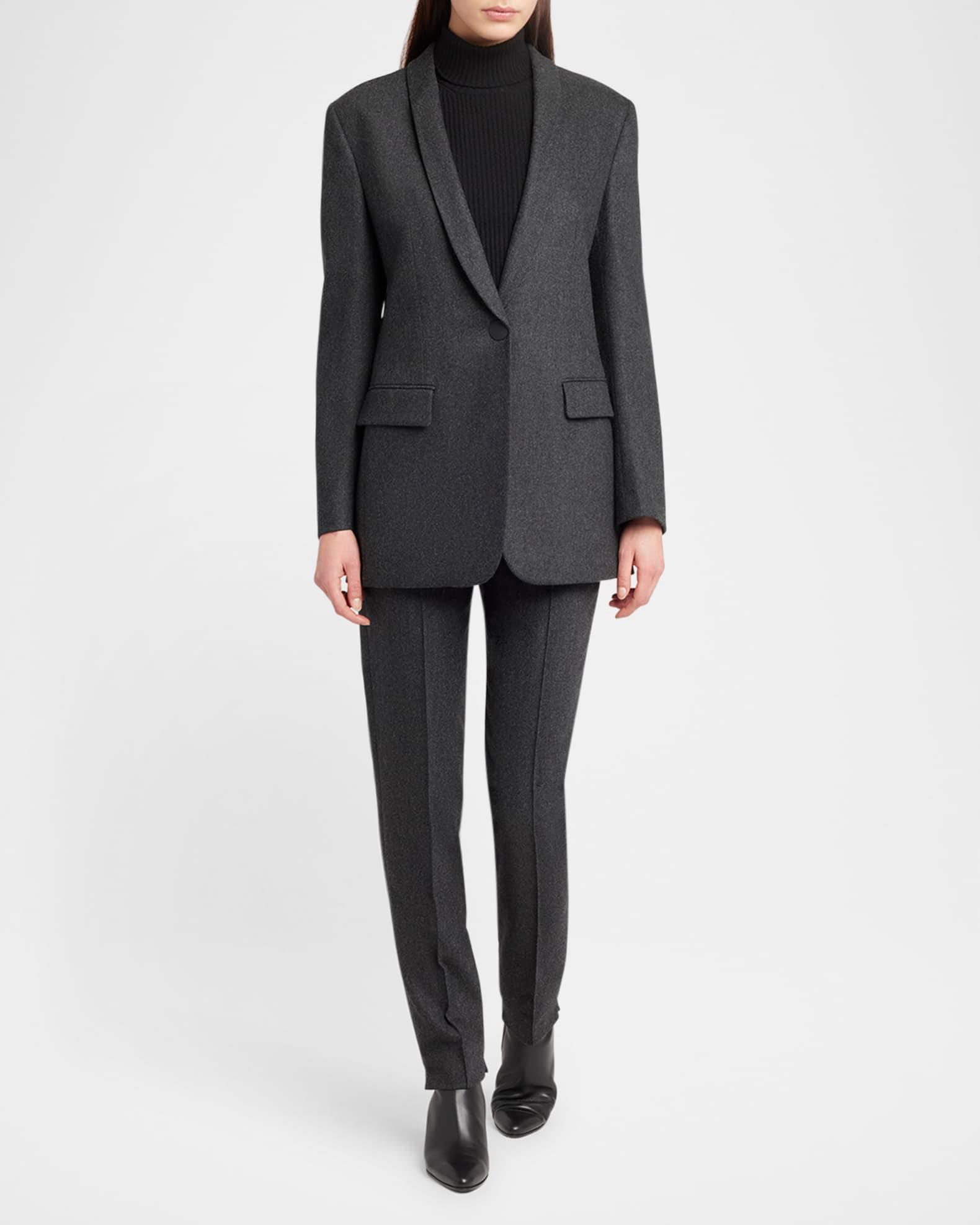 Cashmere Flannel Slim-Leg Ankle Trousers Product Image