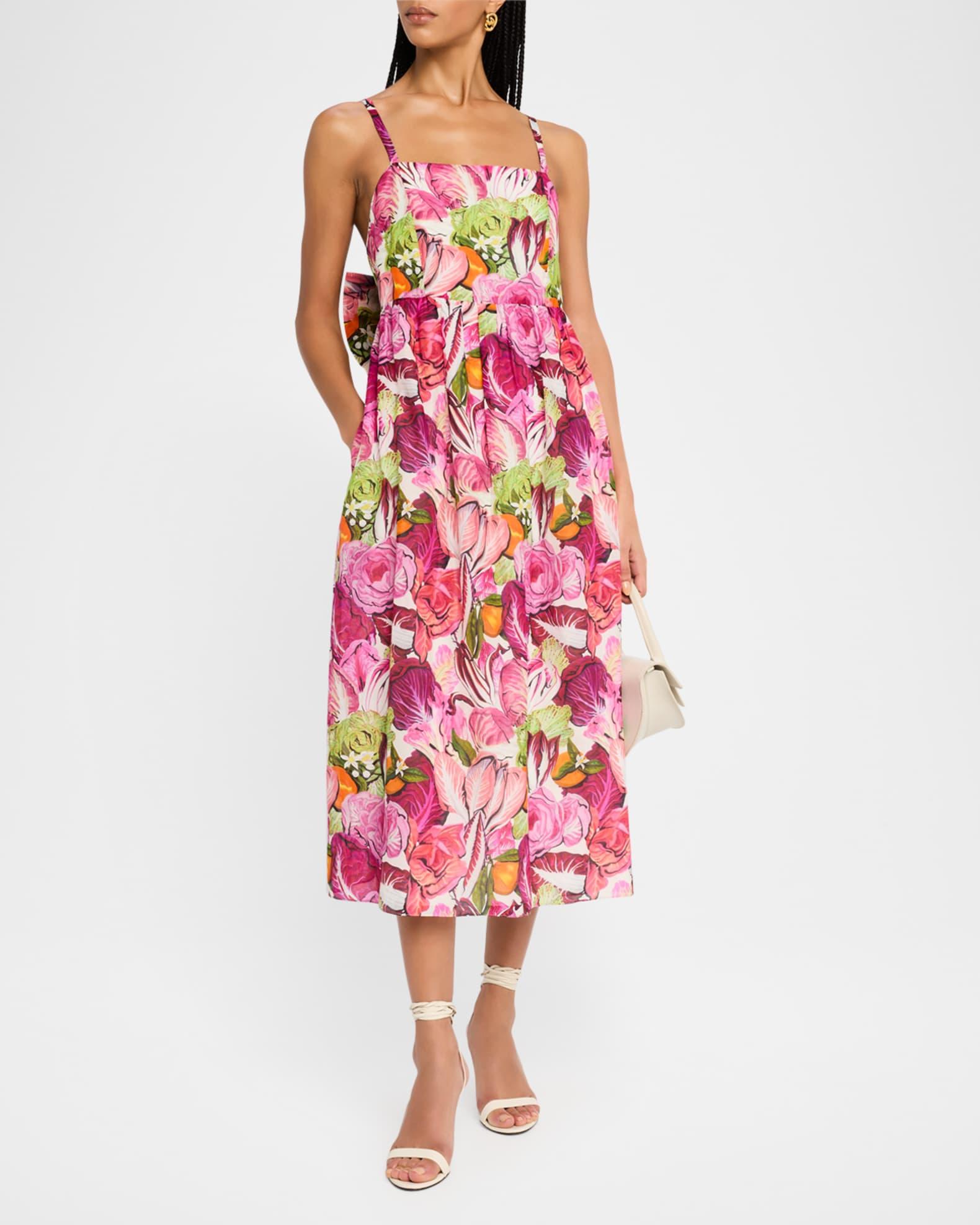 Rebecca Floral Bow Midi Dress Product Image