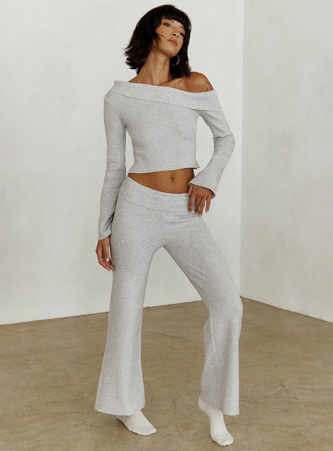 Try Me Knit Pants Grey Product Image
