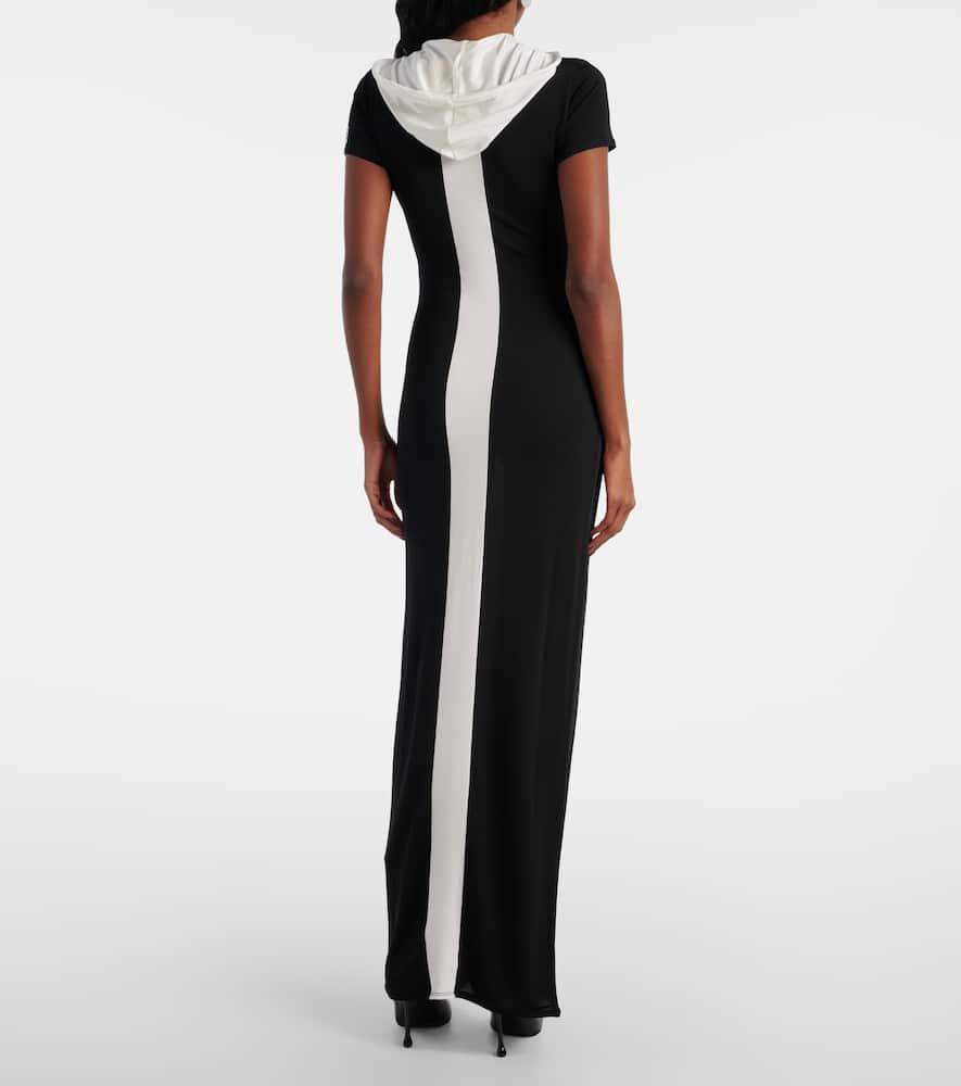 JEAN PAUL GAULTIER Women The Long Black Dress With Chevrons Product Image