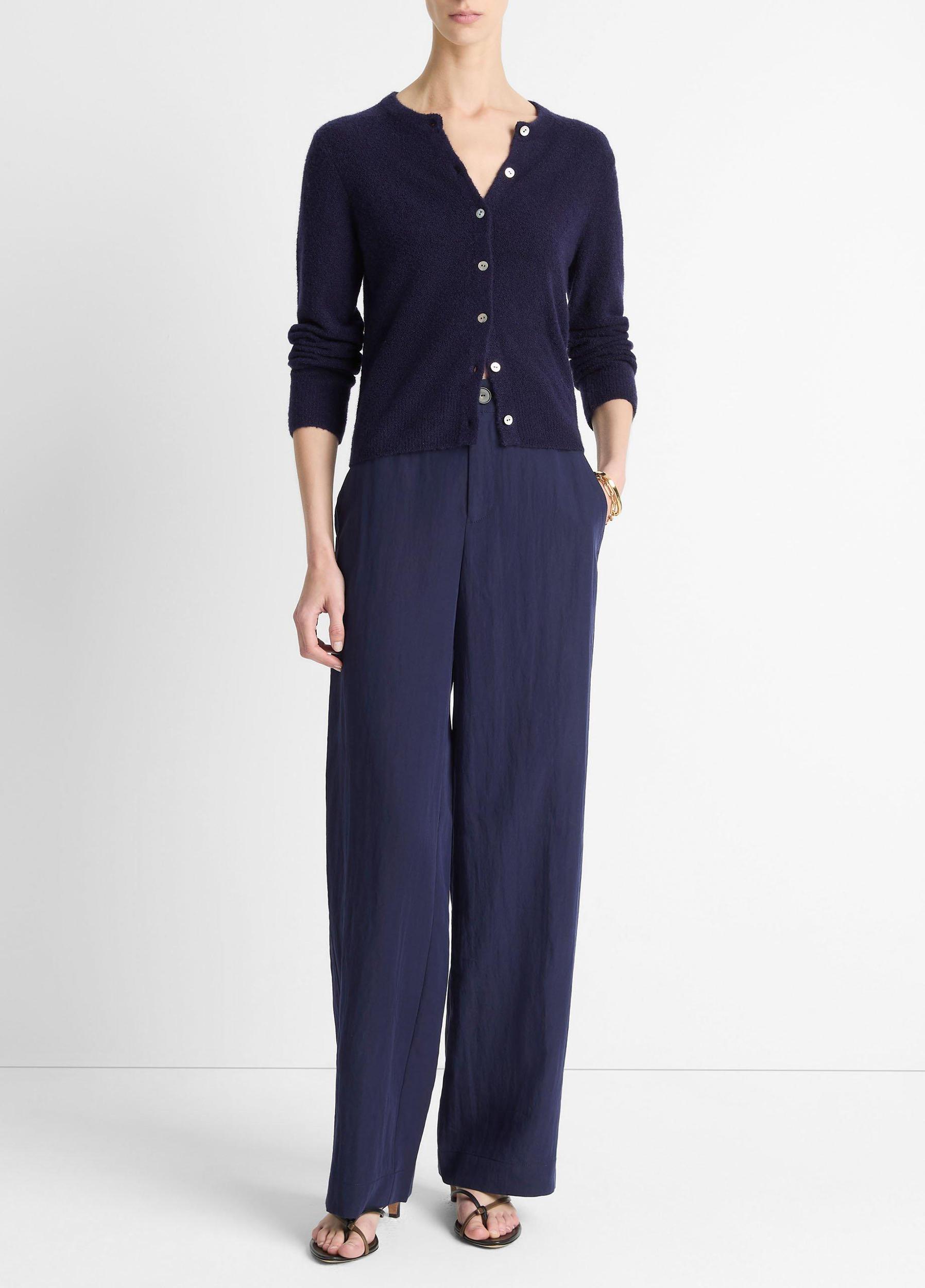 Silk & Cashmere-Blend Bouclé Cardigan Product Image