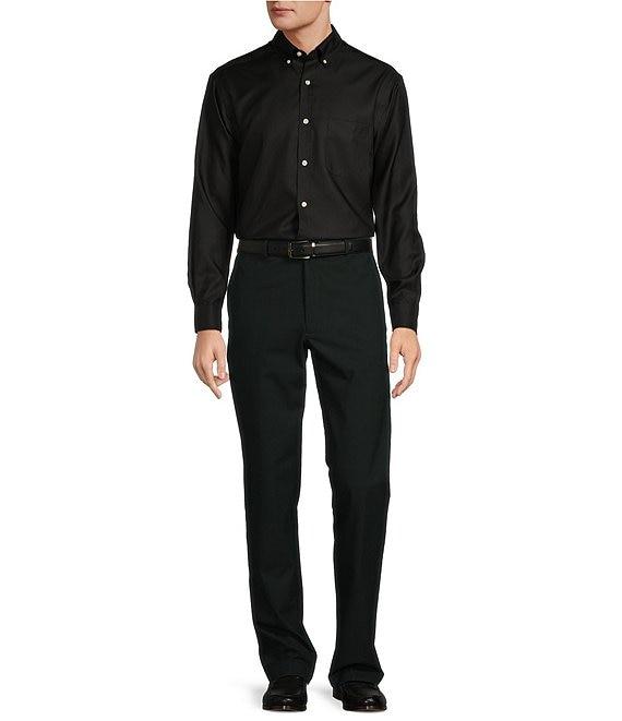 Roundtree & Yorke TravelSmart Straight Fit Flat Front Brushed Solid Chino Pants Product Image