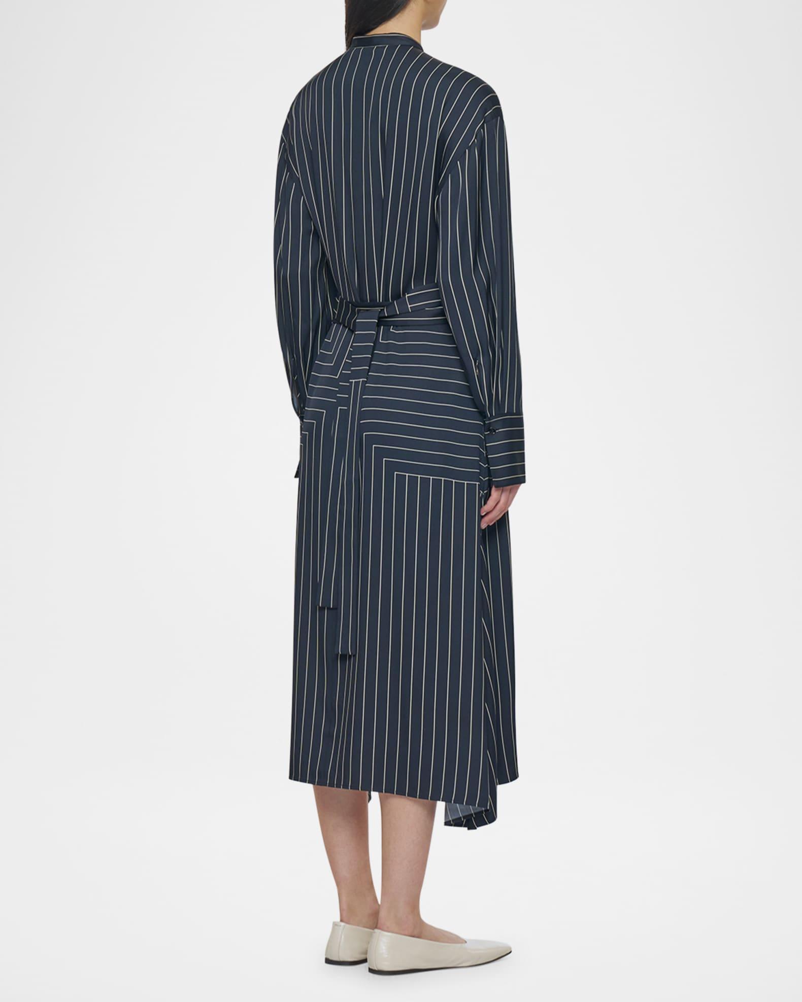 Orlana Striped Tie-Waist Midi Shirtdress Product Image