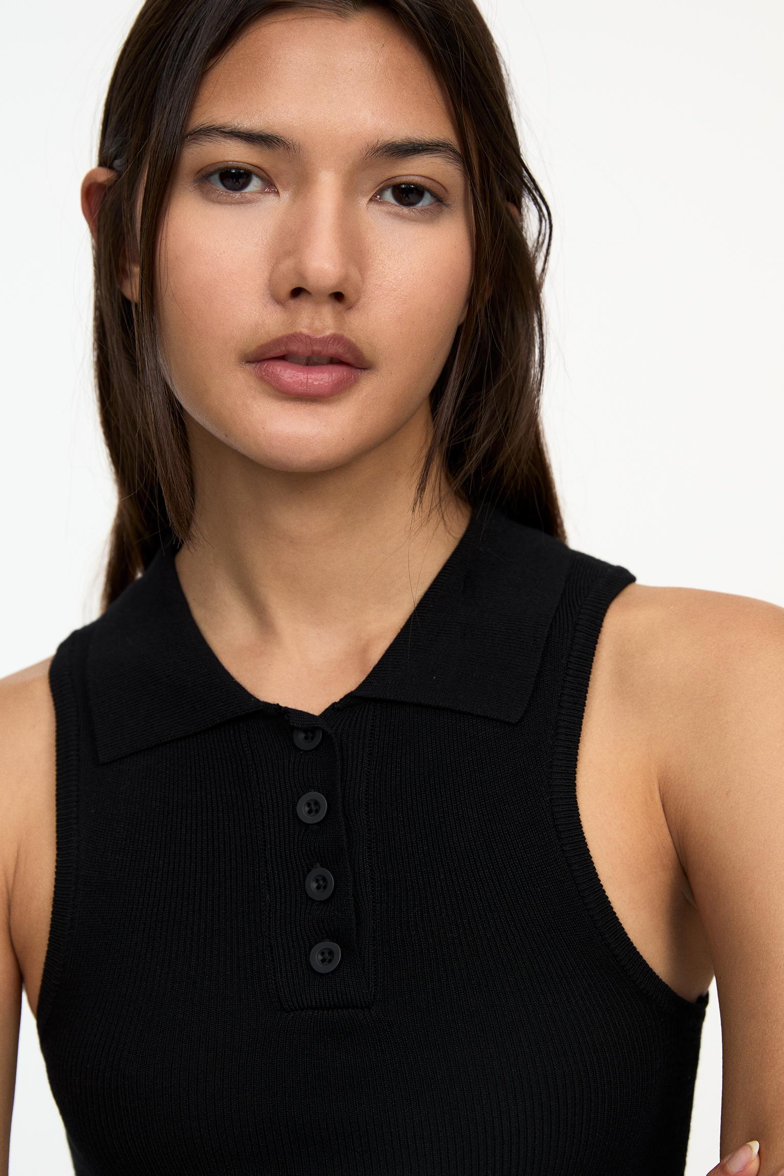 Polo collar top Product Image