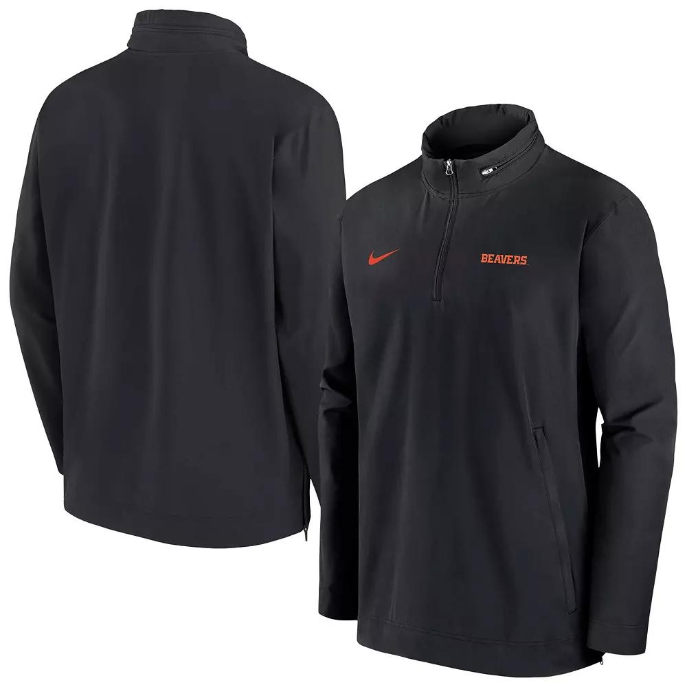 Men's Nike Black Oregon State Beavers 2024 Sideline Coach Quarter-Zip Hoodie Jacket,  Product Image
