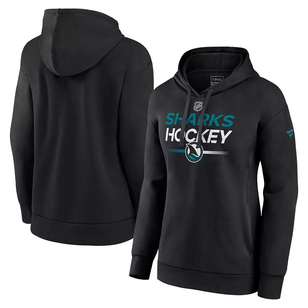 Women's Fanatics Black San Jose Sharks Alternate Wordmark Fleece Pullover Hoodie, Size: Medium, Sks Black Product Image