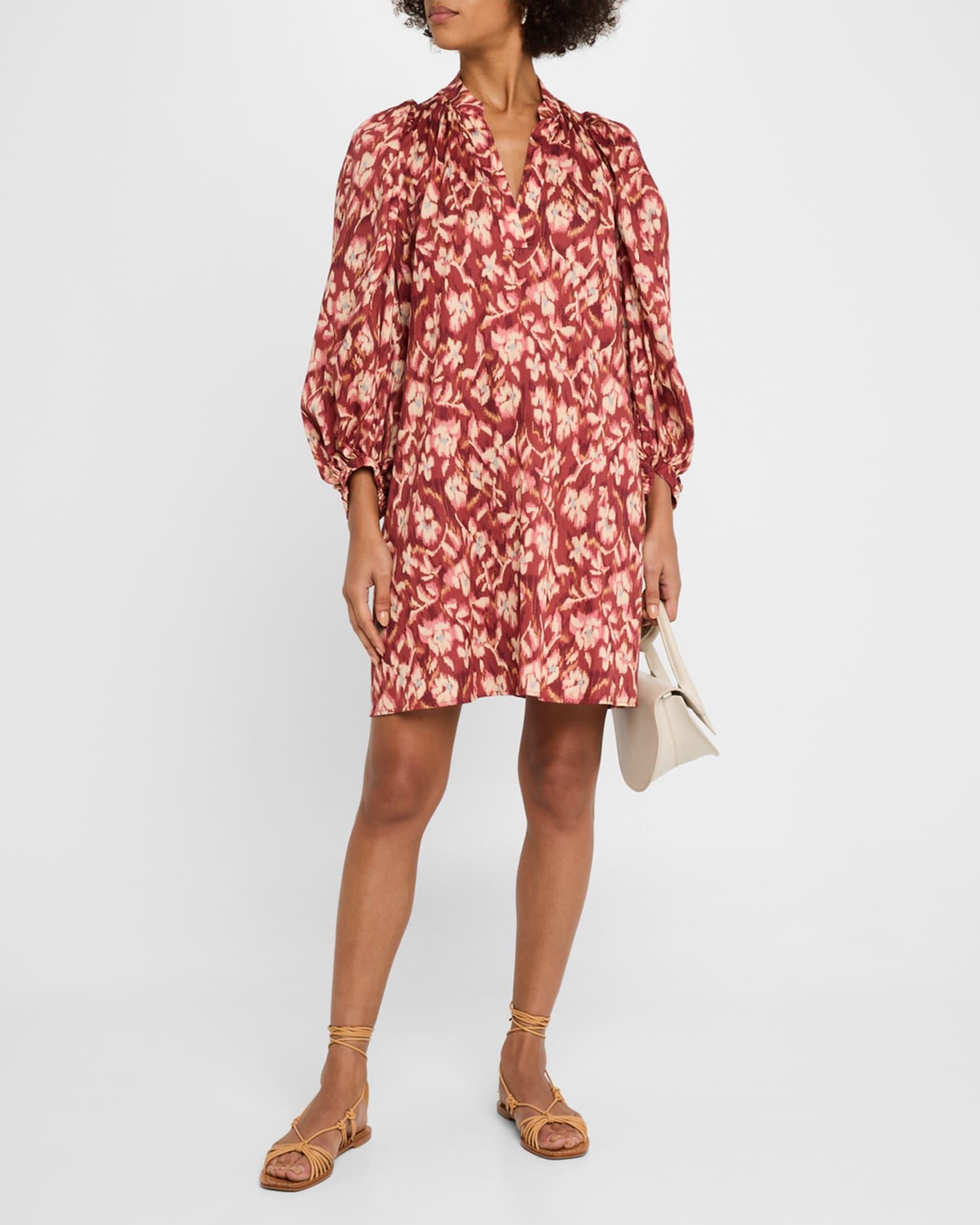 Vanessa Floral-Print Cotton Mini Shift Dress Product Image
