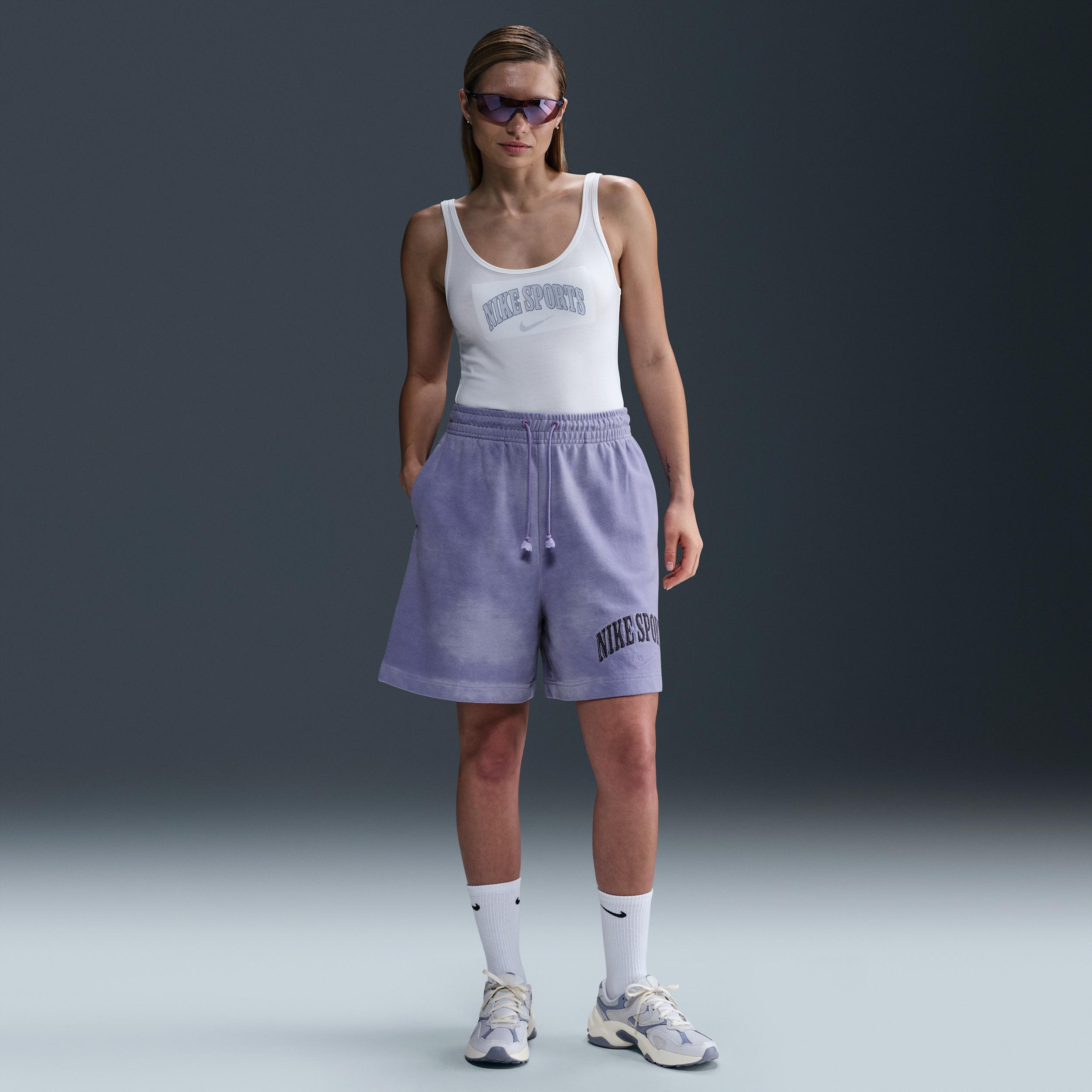 Womens Nike Sportswear Phoenix Fleece High-Waisted French Terry Shorts | HJ1269-006 Product Image