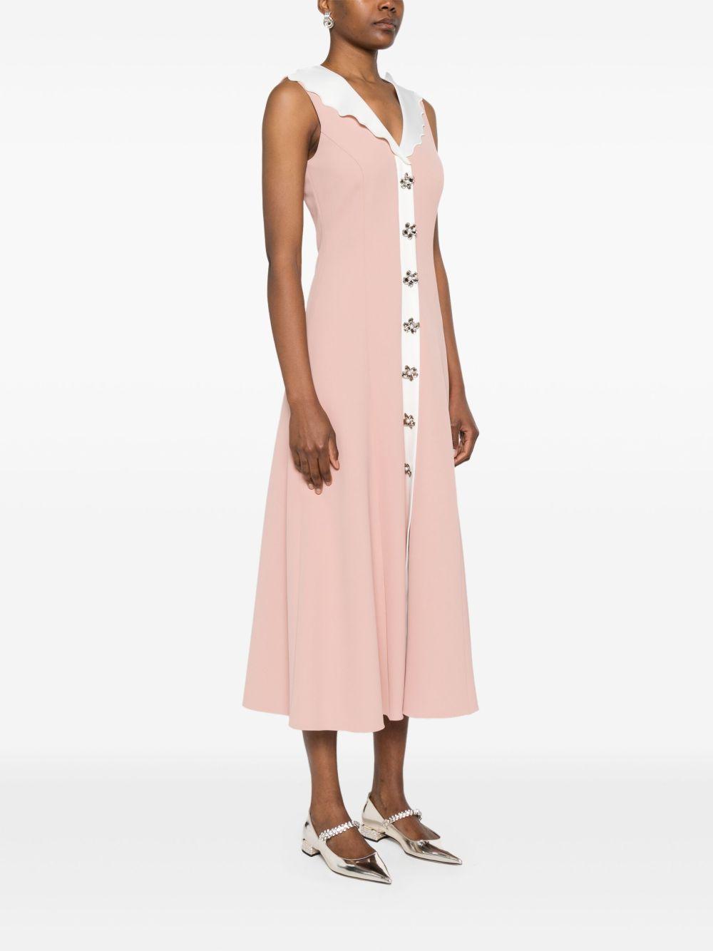 scallop-collar midi dress Product Image