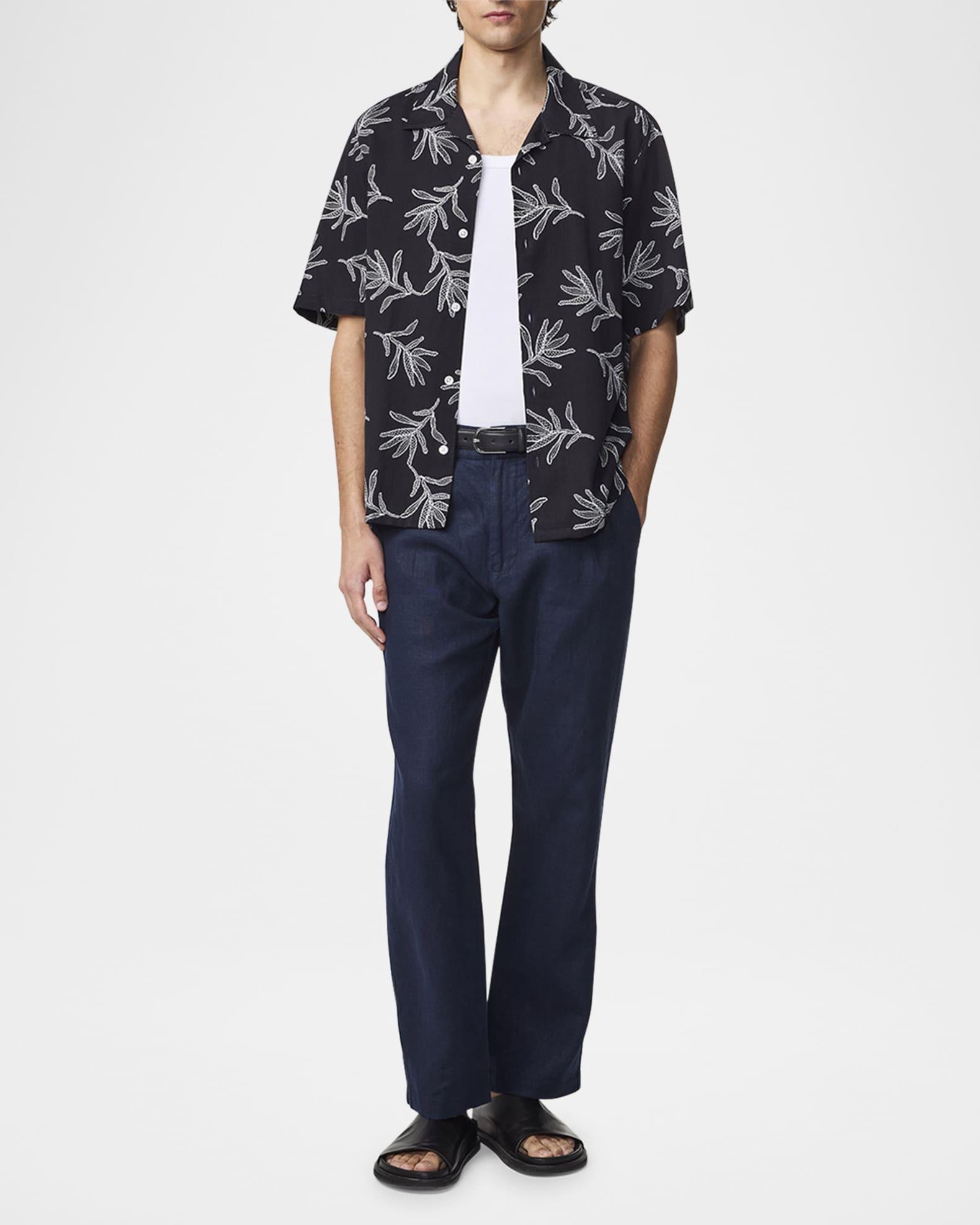 Men's Ole Foliage-Print Camp Shirt Product Image